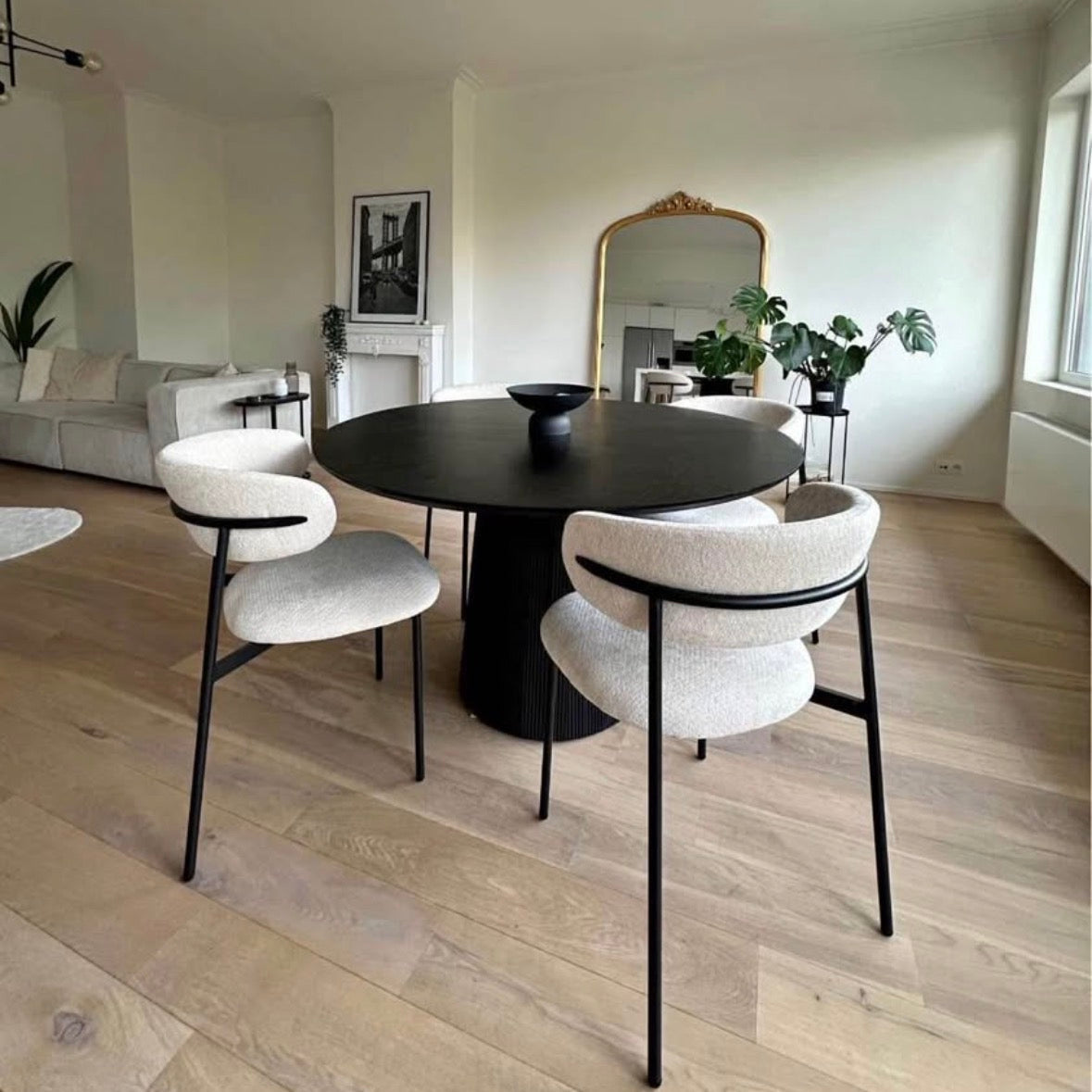 Kiara Spisebordsstol - Ecru Chenille