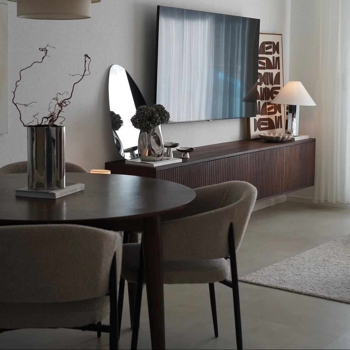 Luna Spisebordsstol - Ecru | Bouclé