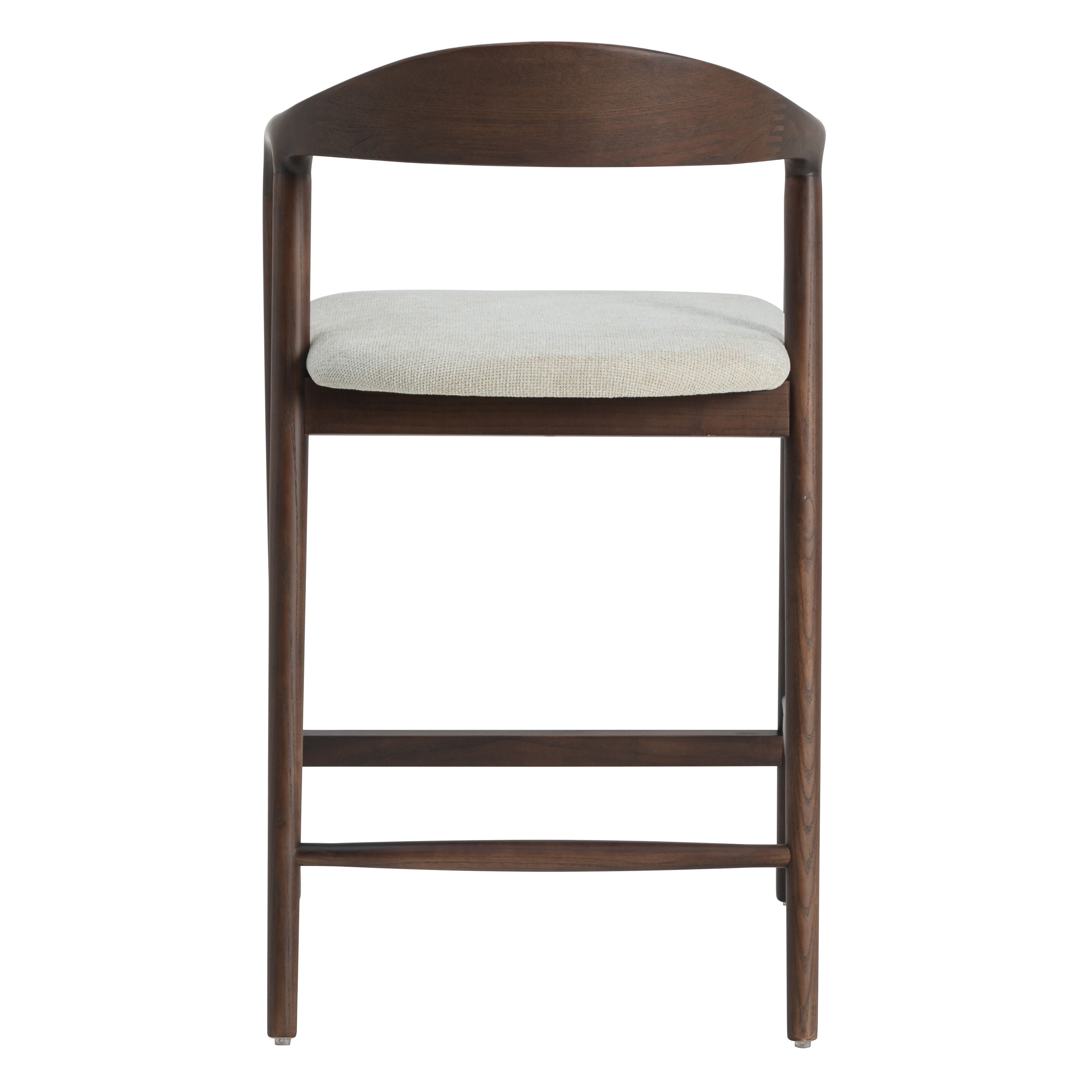 Andrea barstol i beige med japandi valnød-look | Skandinavisk-japansk design | Usuals