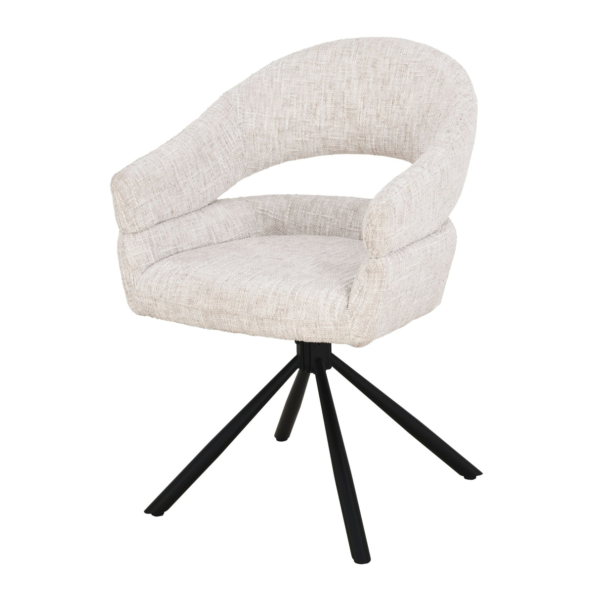 Clover drejestol i beige chenille
