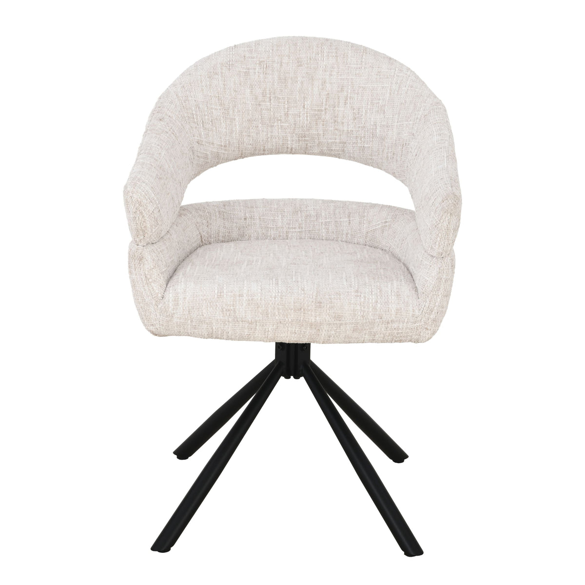 Clover drejestol i beige chenille