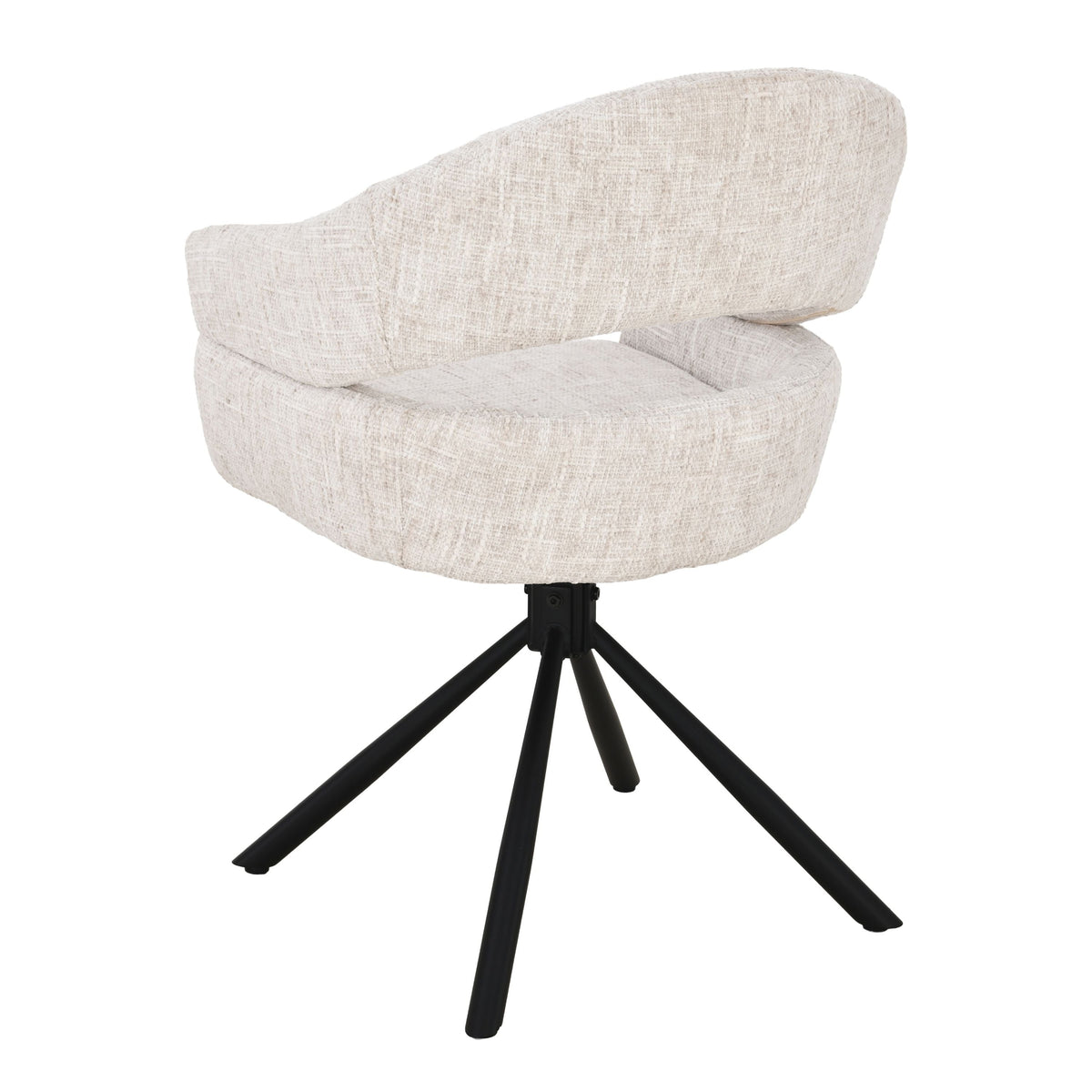 Clover drejestol i beige chenille