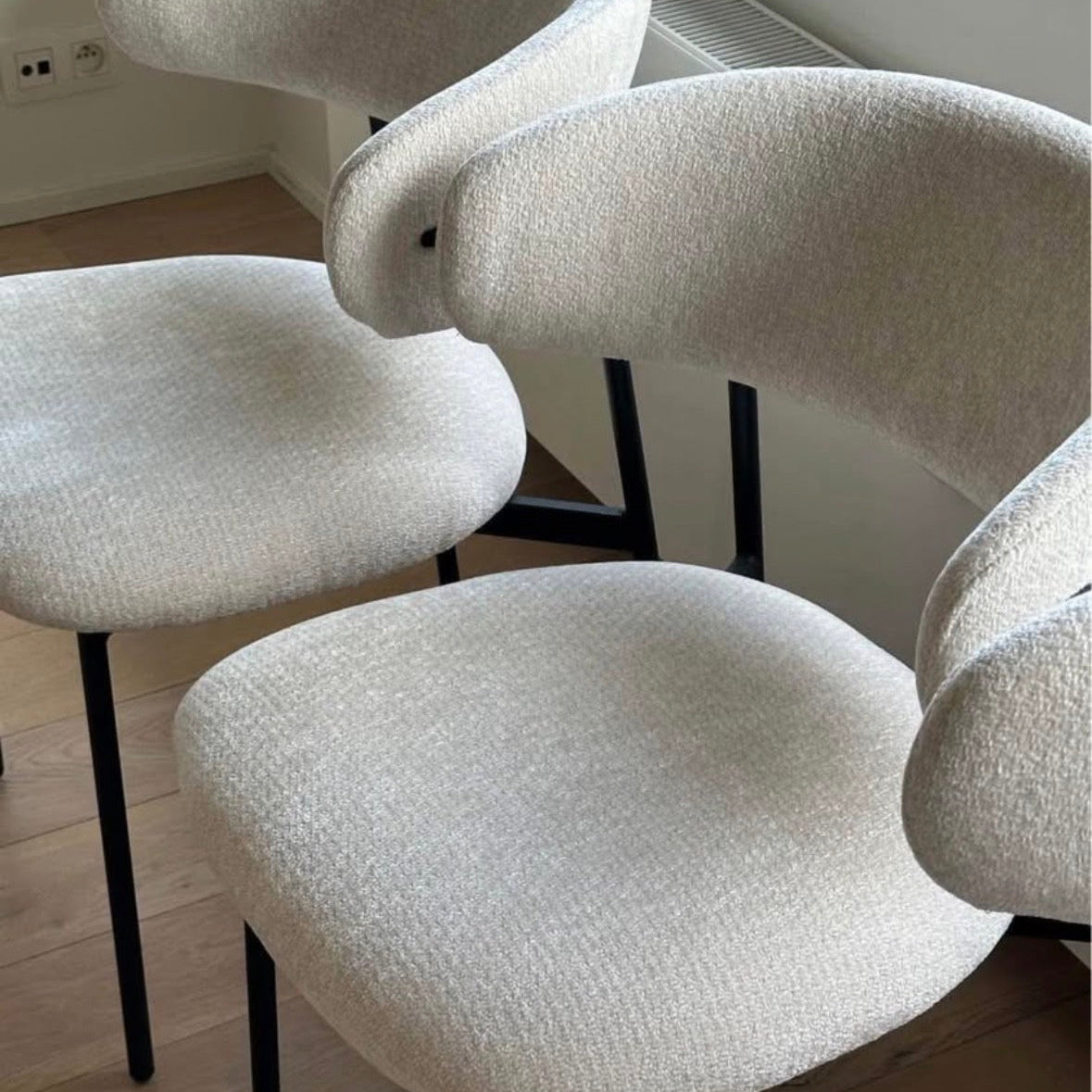 Kiara Spisebordsstol - Ecru Chenille