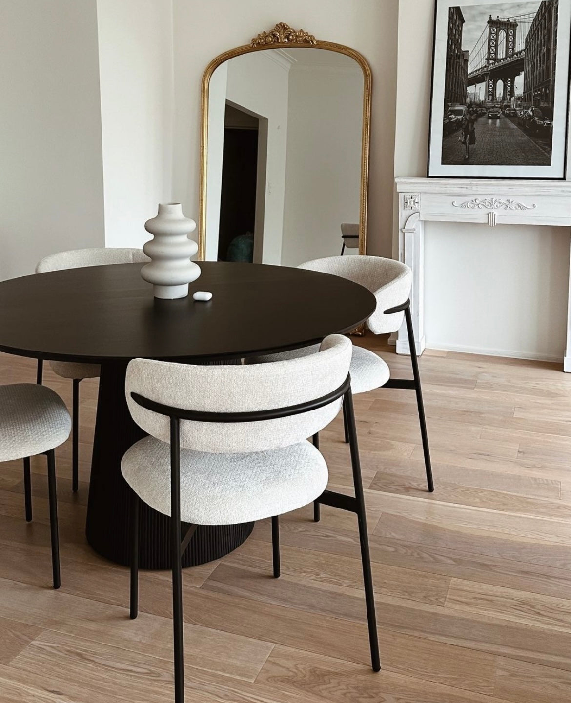 Kiara Spisebordsstol - Ecru Chenille