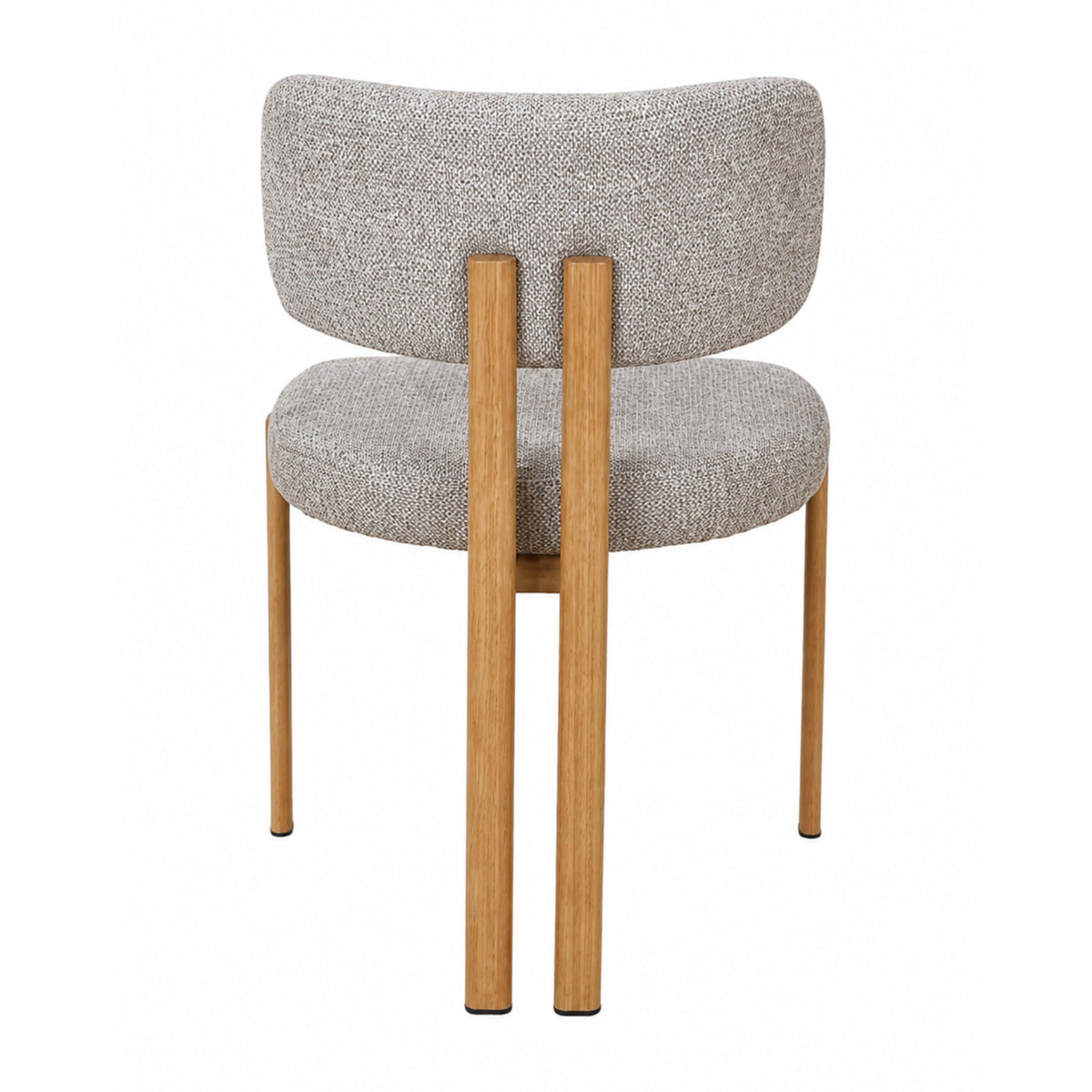 Lukka spisebordsstol taupe egetræs-look