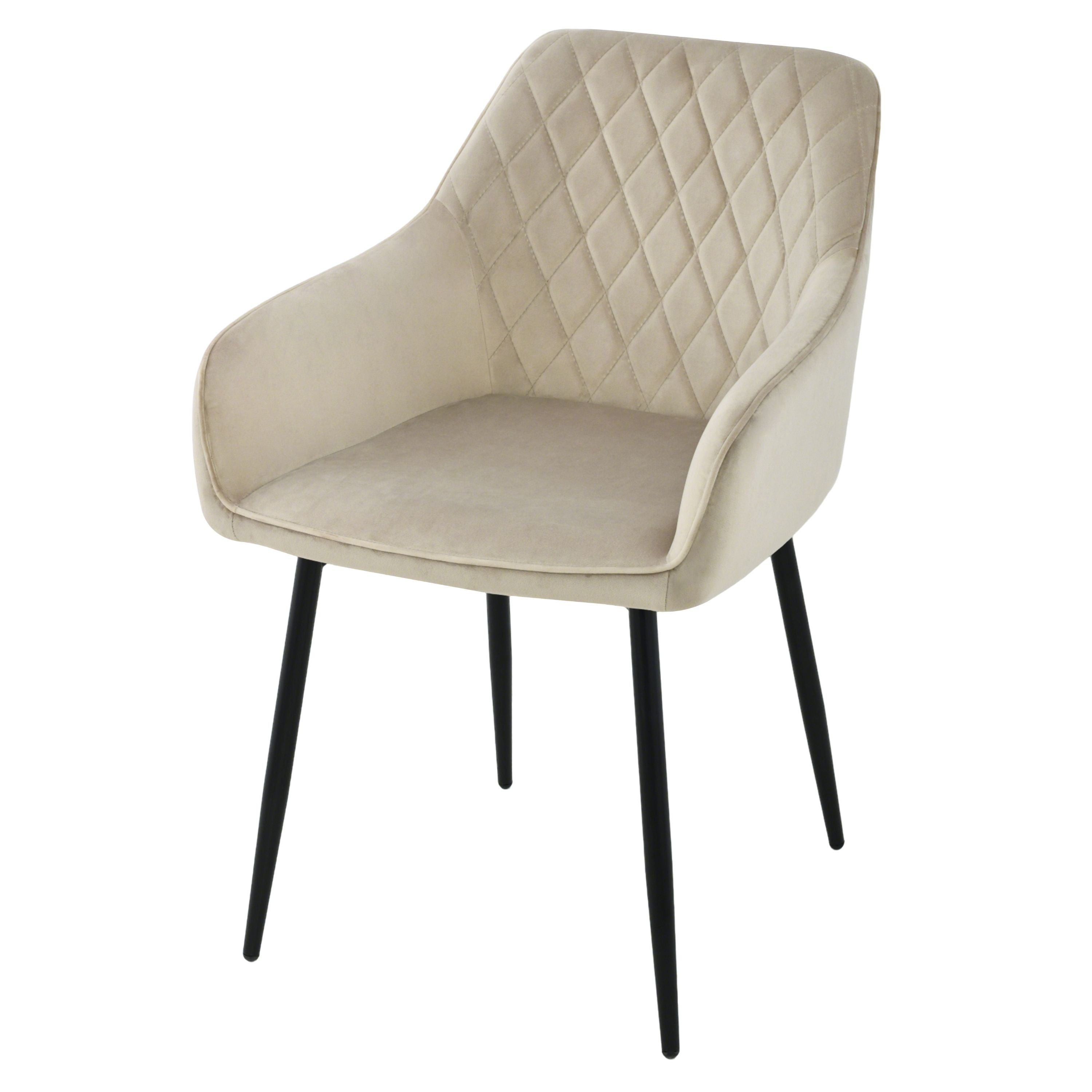 Mila Spisebordsstol - Beige Velour