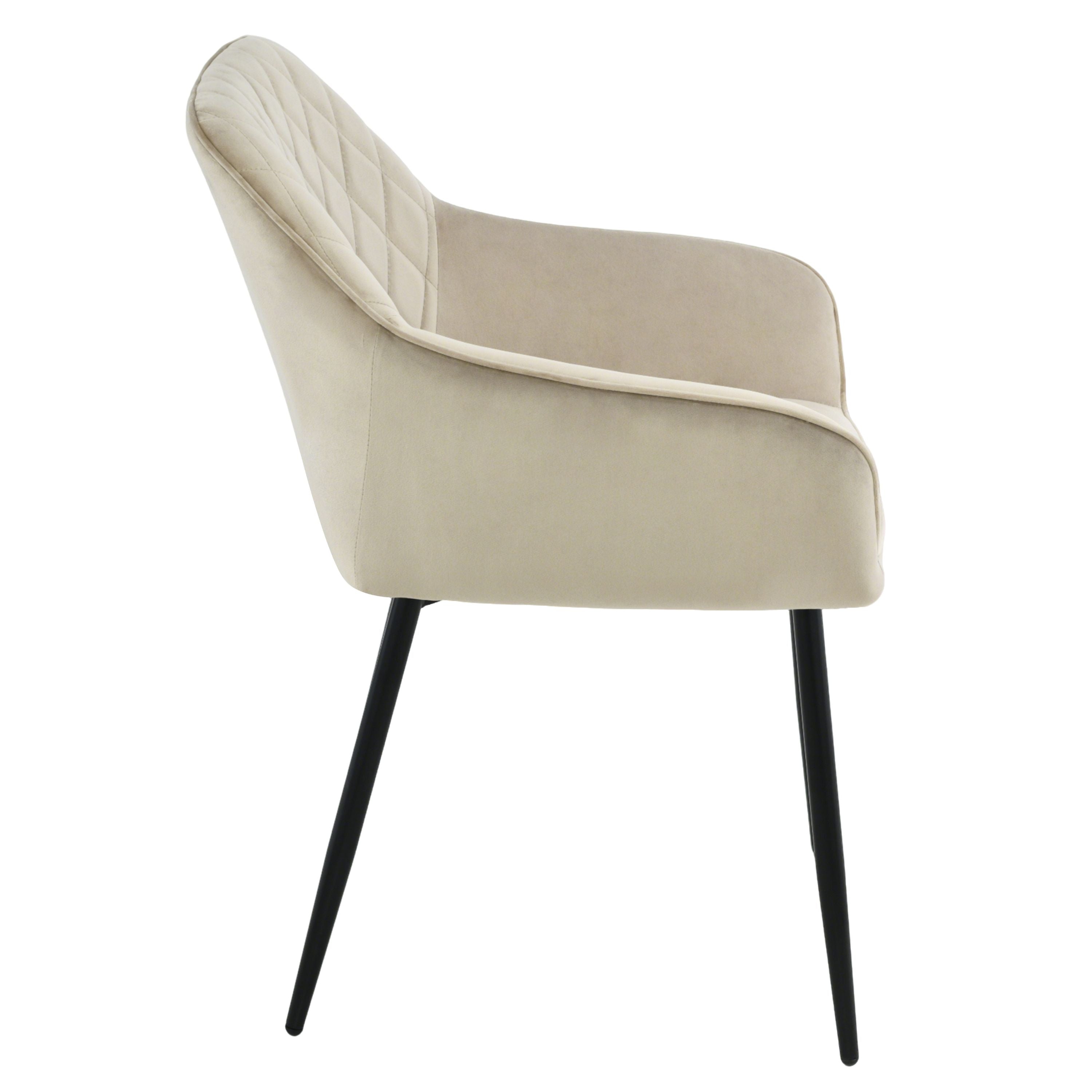 Mila Spisebordsstol - Beige Velour