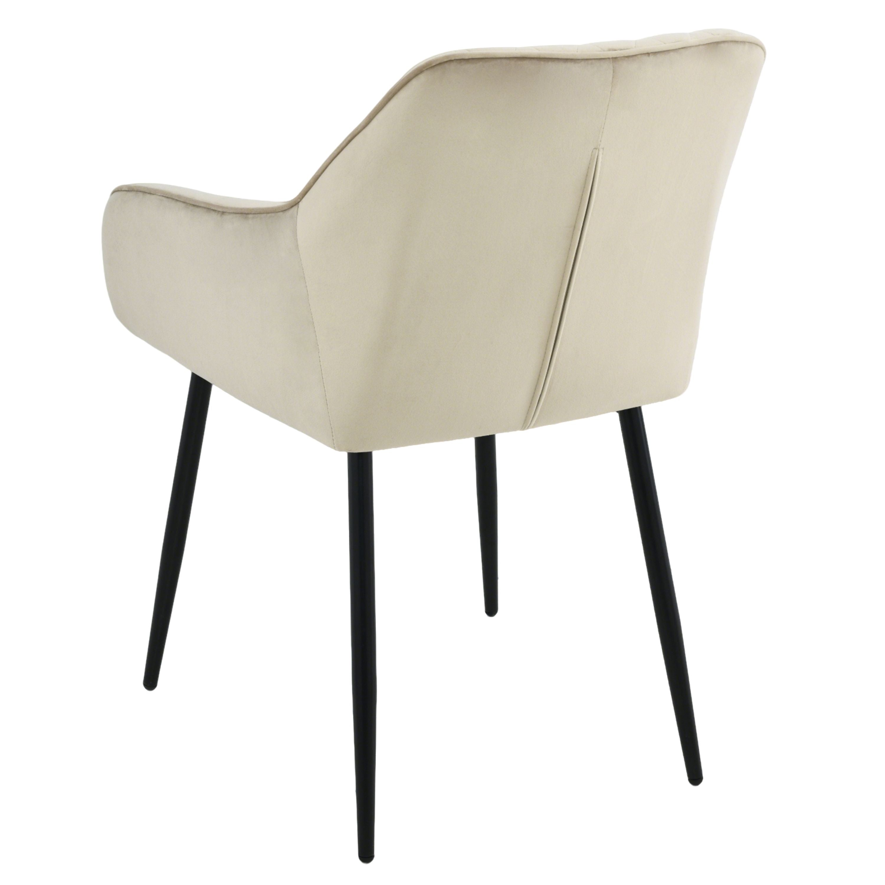 Mila Spisebordsstol - Beige Velour