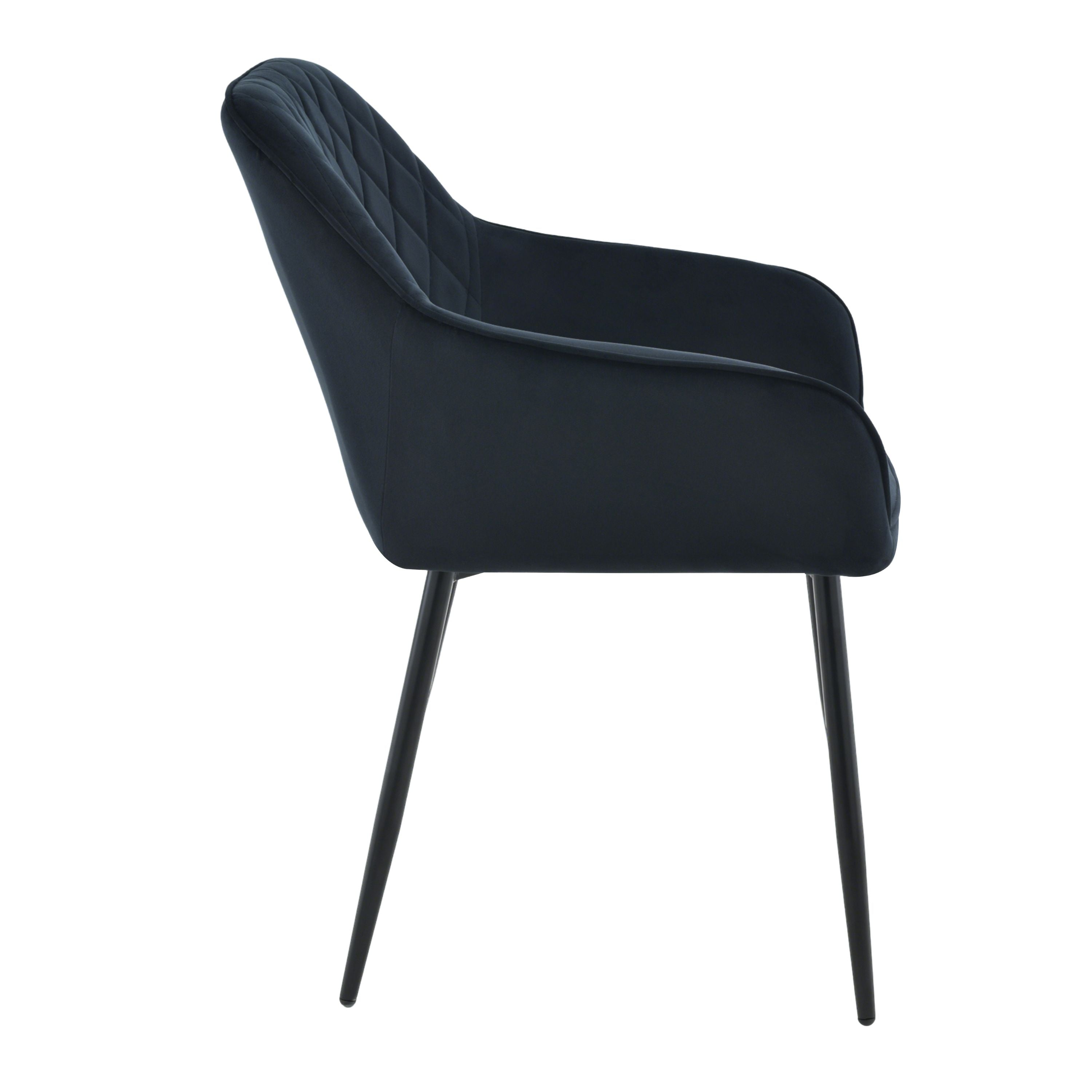 Mila Spisebordsstol - Sort Velour