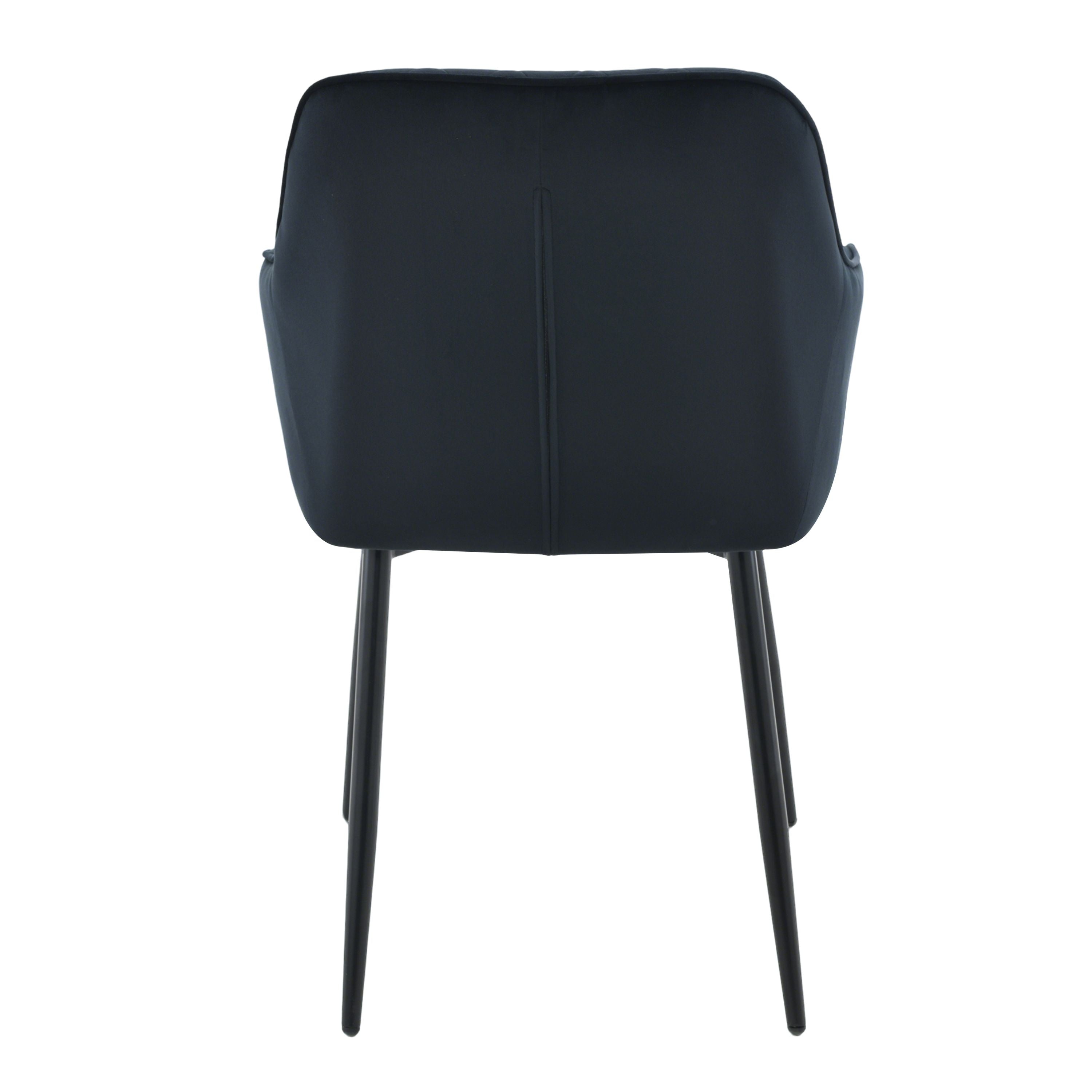 Mila Spisebordsstol - Sort Velour