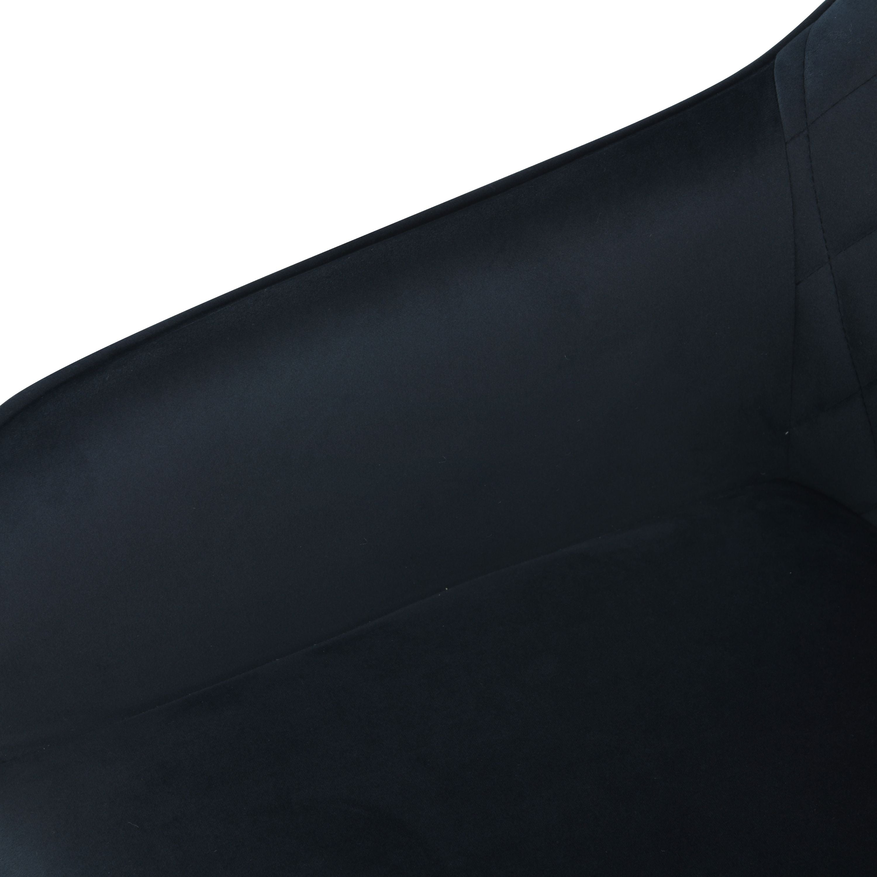 Mila Spisebordsstol - Sort Velour