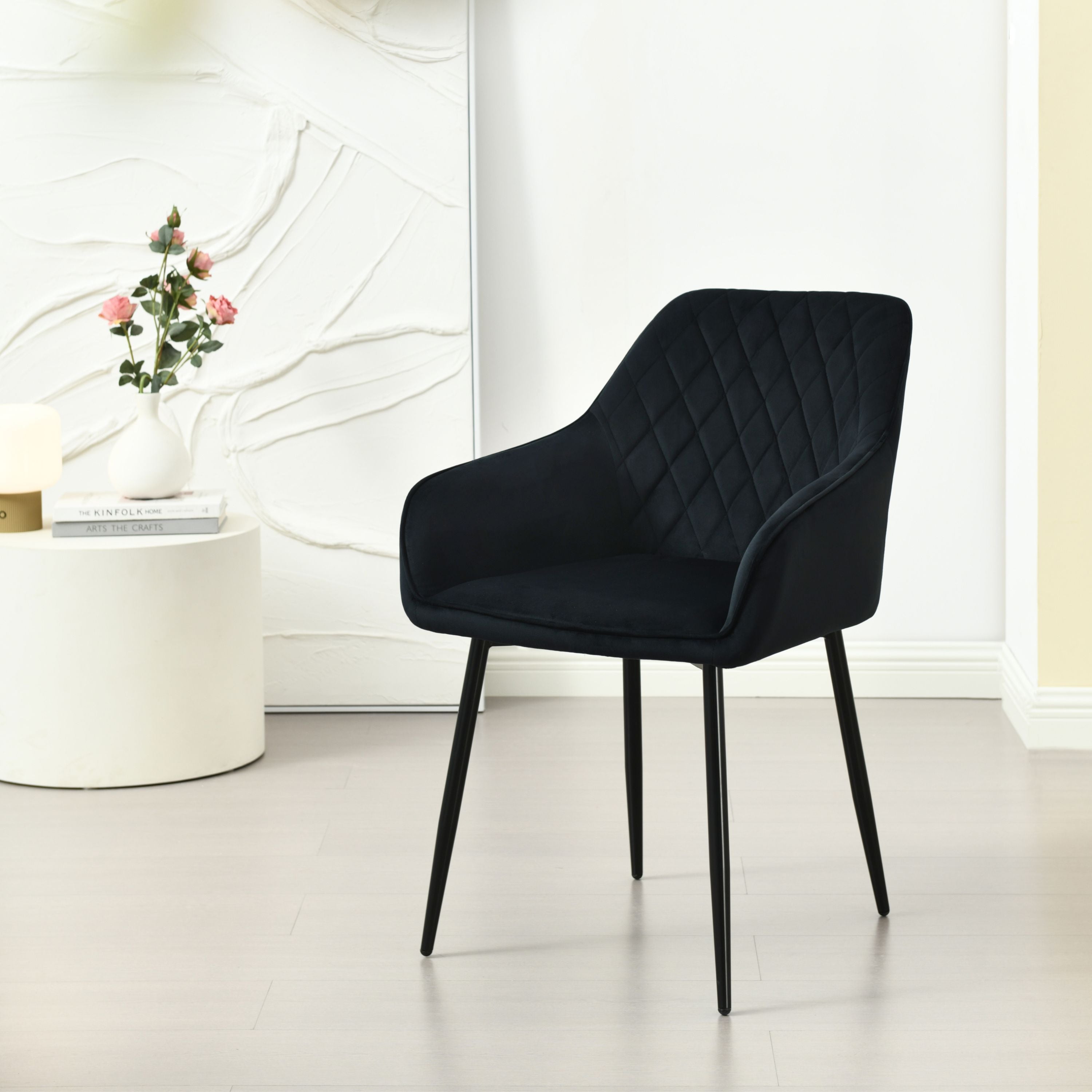 Mila Spisebordsstol - Sort Velour