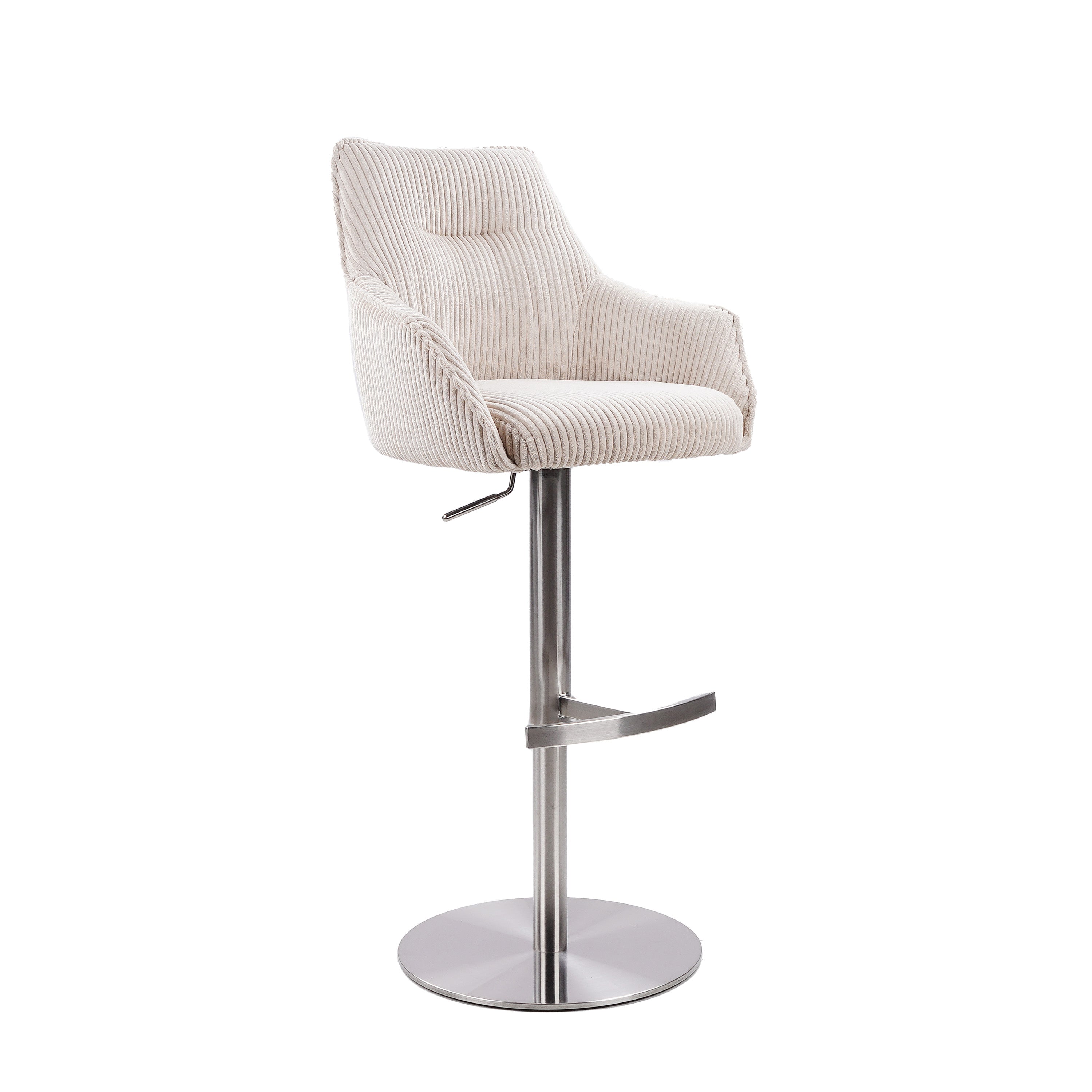 Nila Barstol - Beige Ribstof