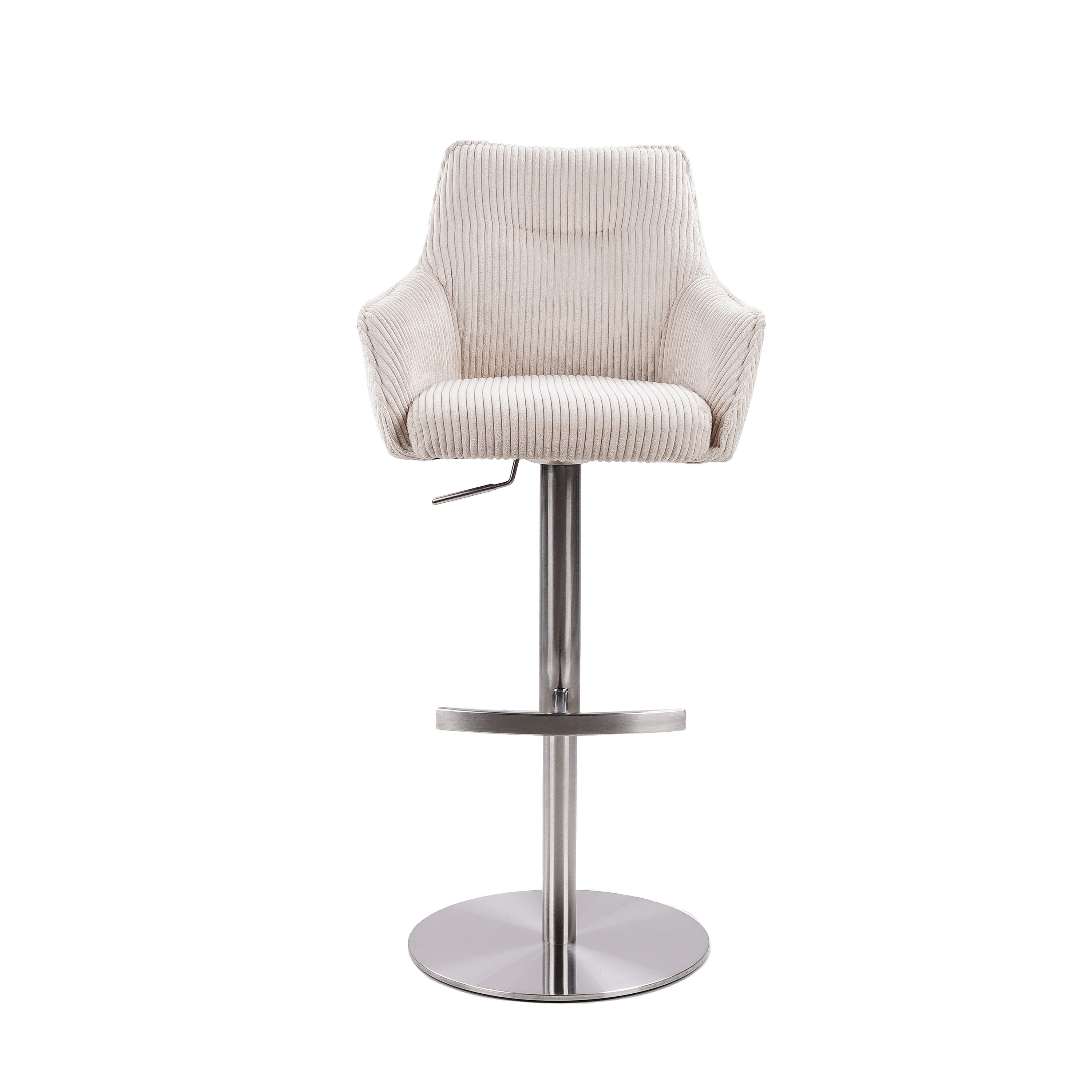 Nila Barstol - Beige Ribstof