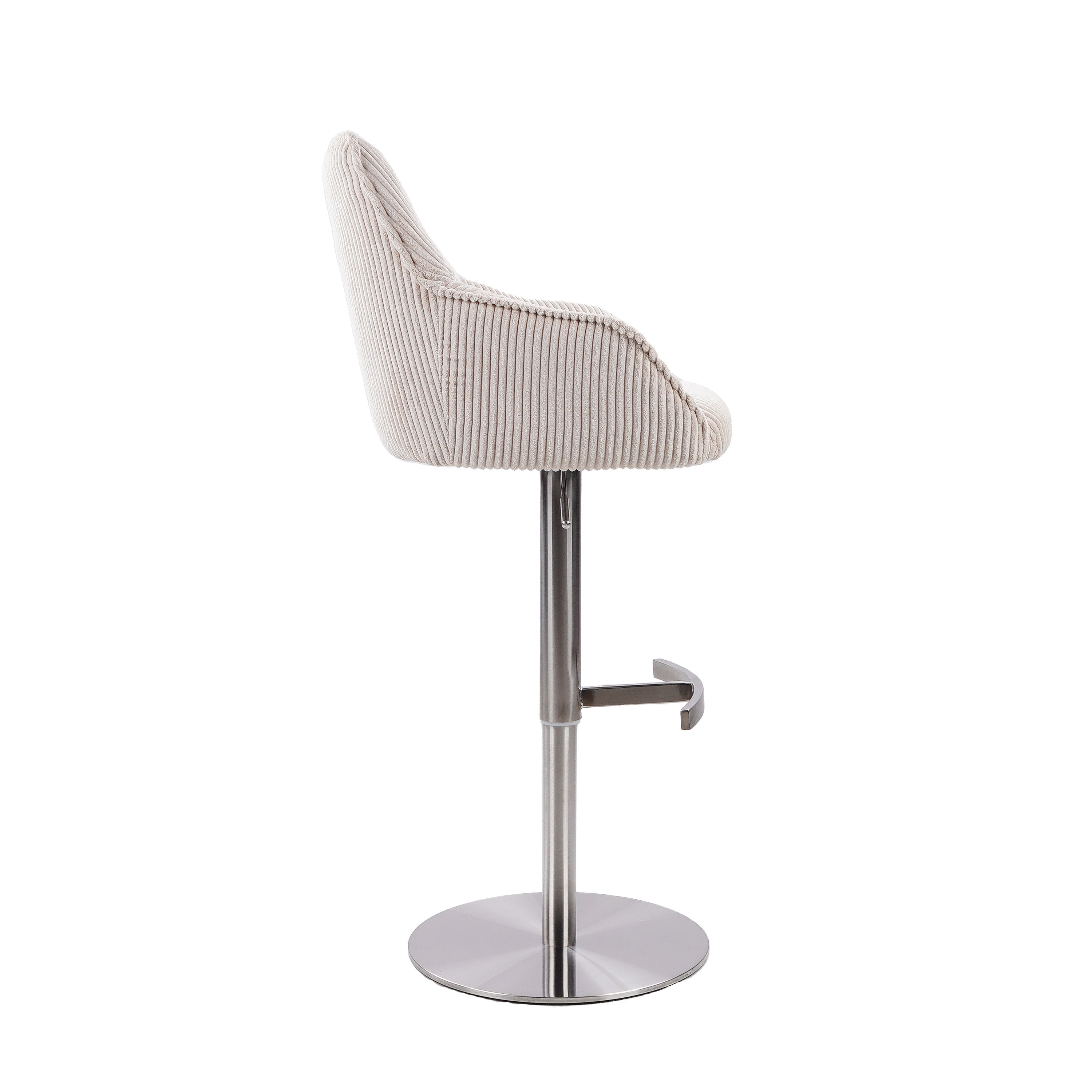Nila Barstol - Beige Ribstof