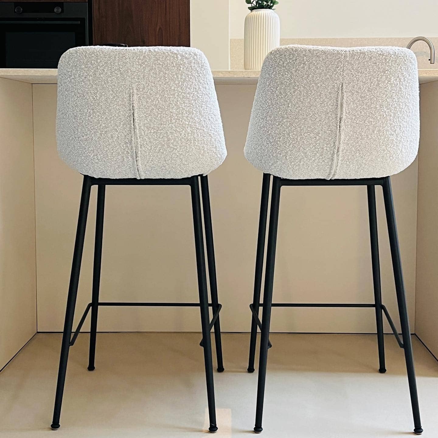 Cezar Barstol - Ecru Bouclé - Usuals