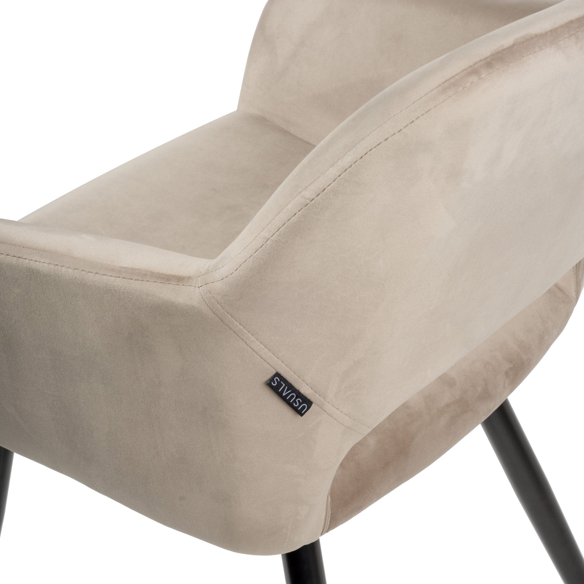 Jesper Spisebordsstol - Beige | Velour - Usuals