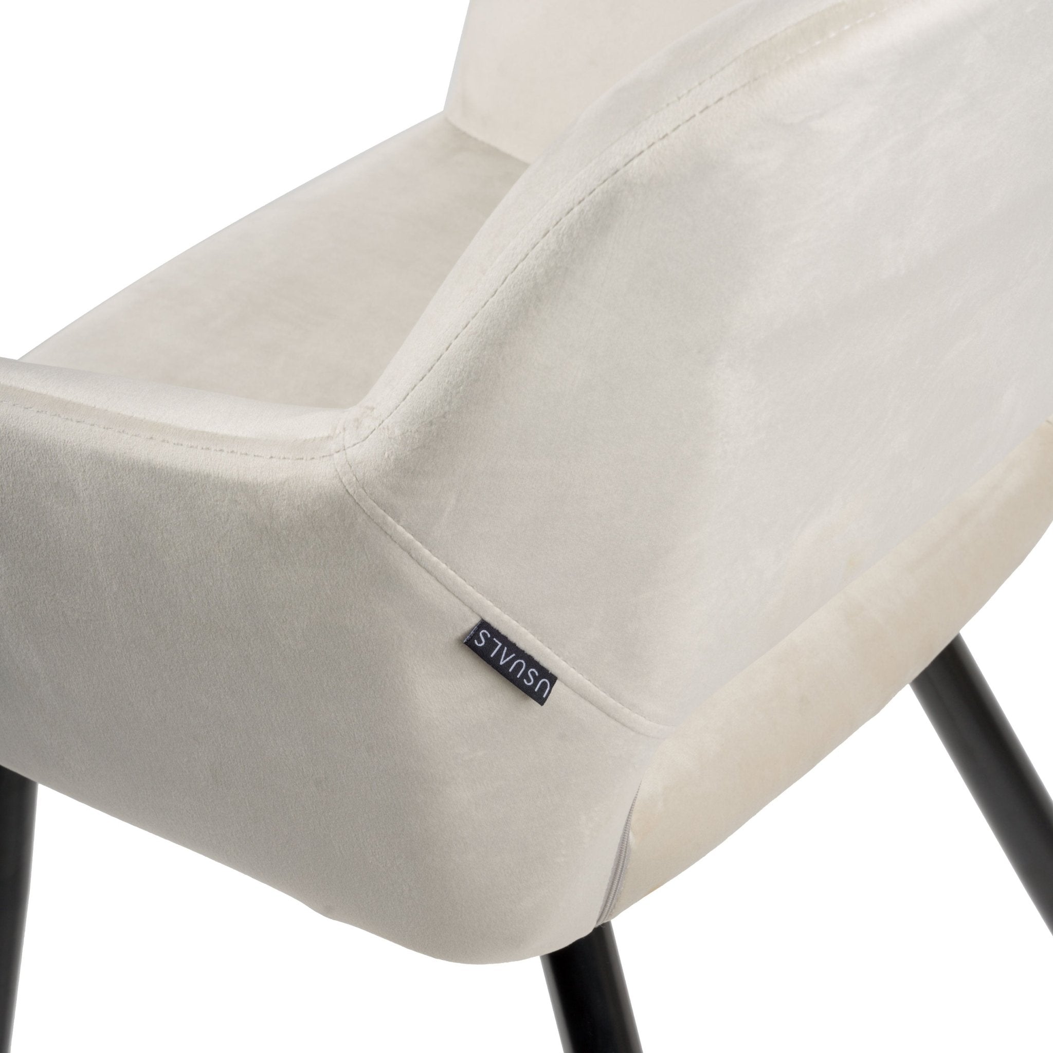 Jesper Spisebordsstol - Off-White | Velour - Usuals