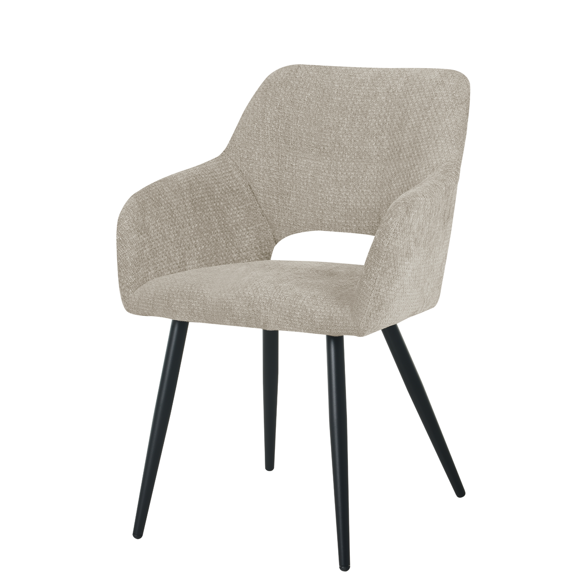 Jesper spisebordsstol i beige chenille