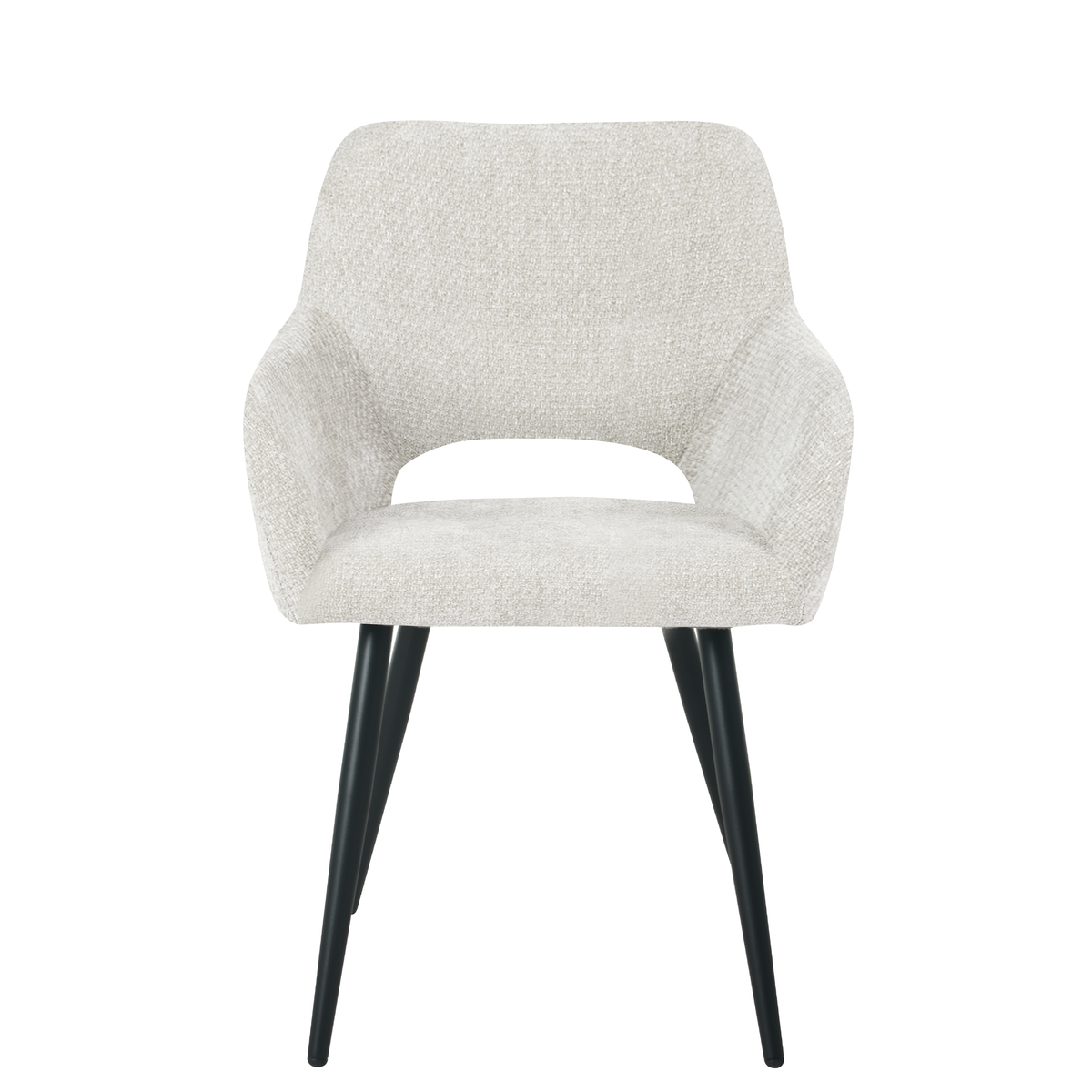 Jesper spisebordsstol i off-white chenille