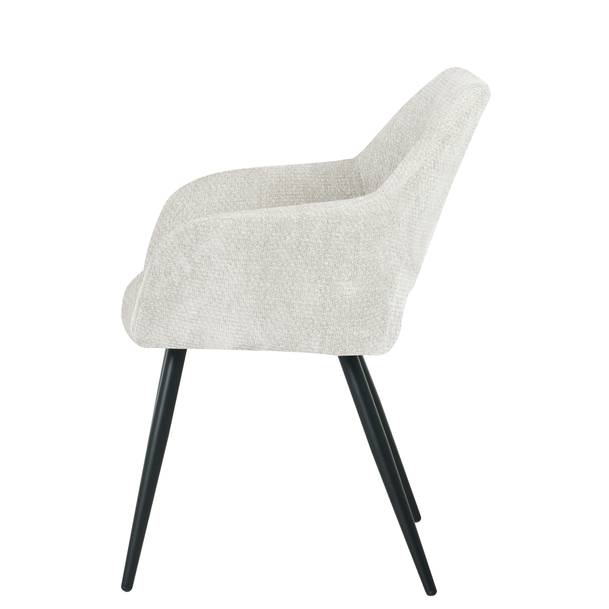 Jesper spisebordsstol i off-white chenille