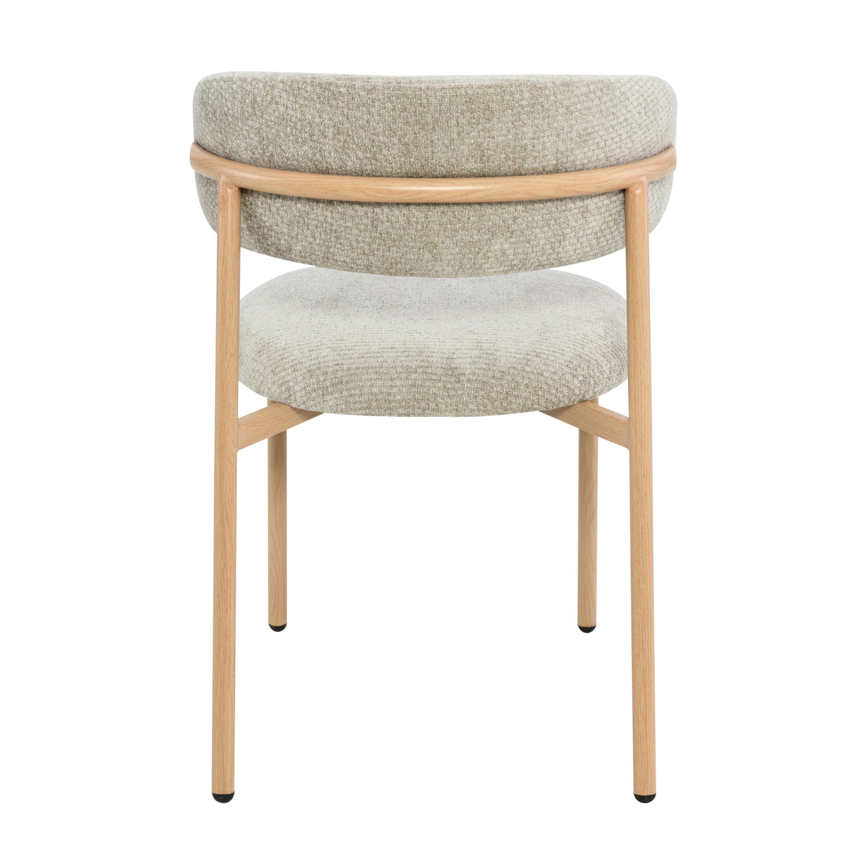 Kiara Spisebordsstol - Beige Chenille - Natur-look