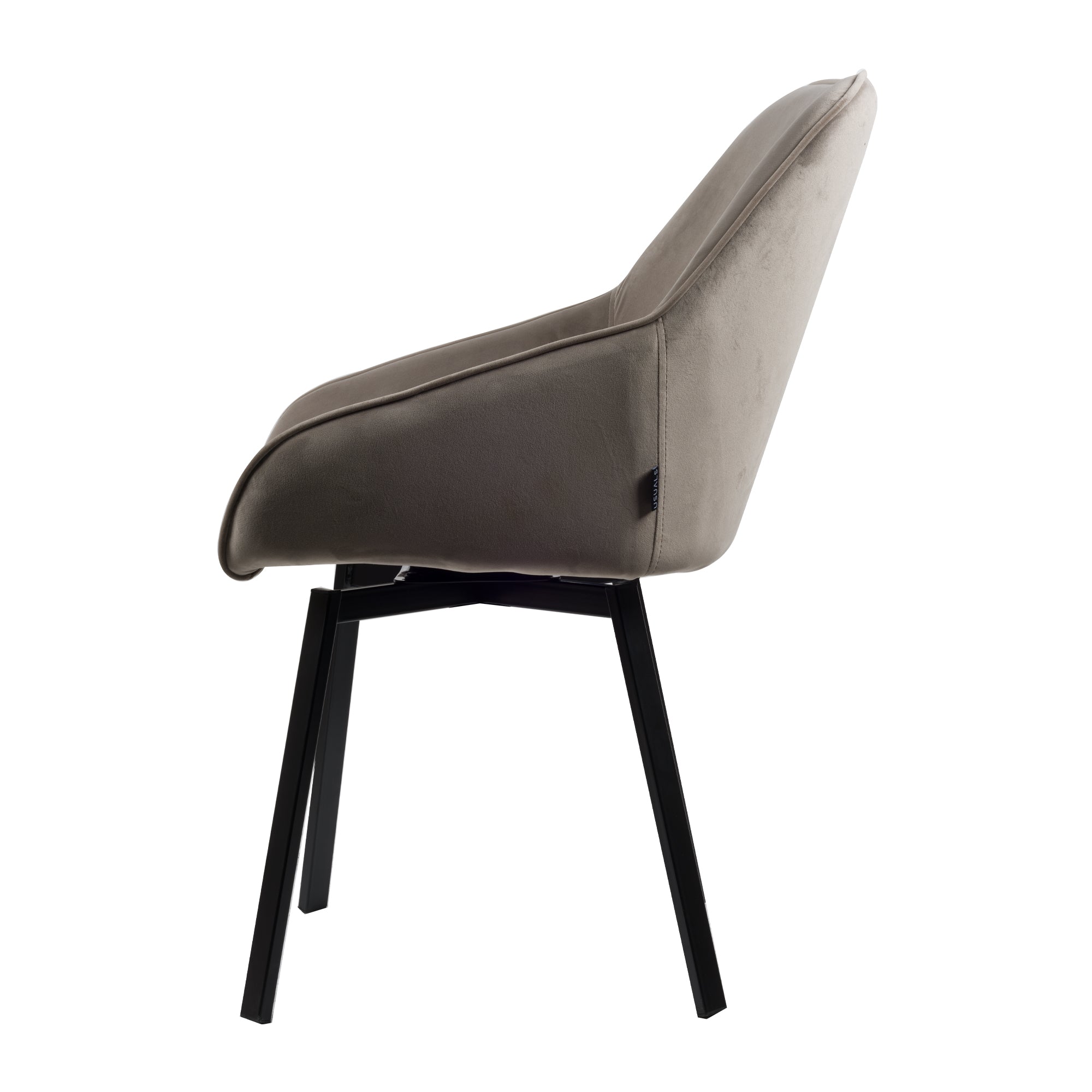 Lotus Spisebordsstol - Taupe Fløjl - Usuals