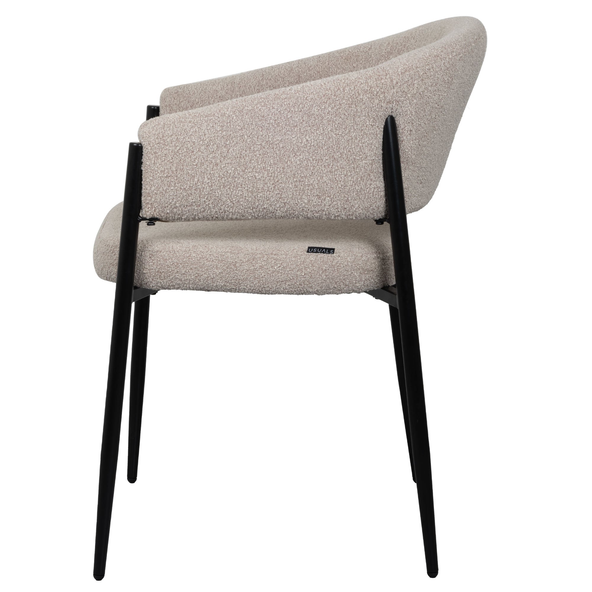 Luna Spisebordsstol - Beige | Bouclé - Usuals