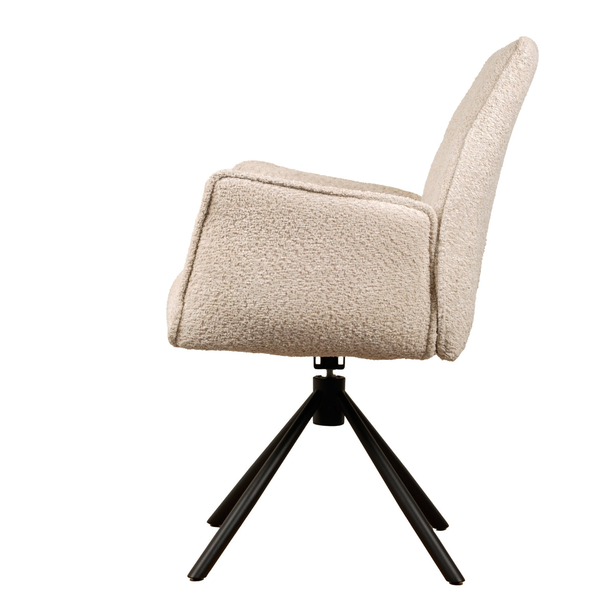 Nora drejestol beige chenille