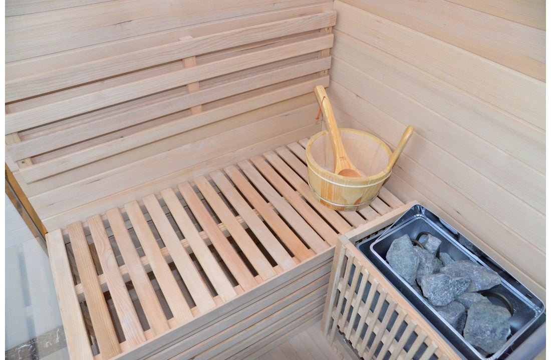 Sauna + Brusebad kombination - 2 personer | Venstre - Usuals