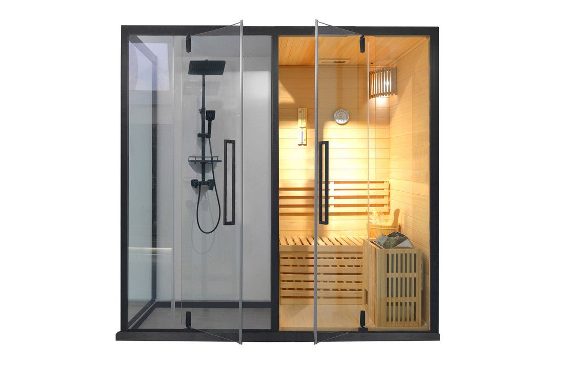 Sauna + Brusebad kombination - 2 personer | Venstre - Usuals