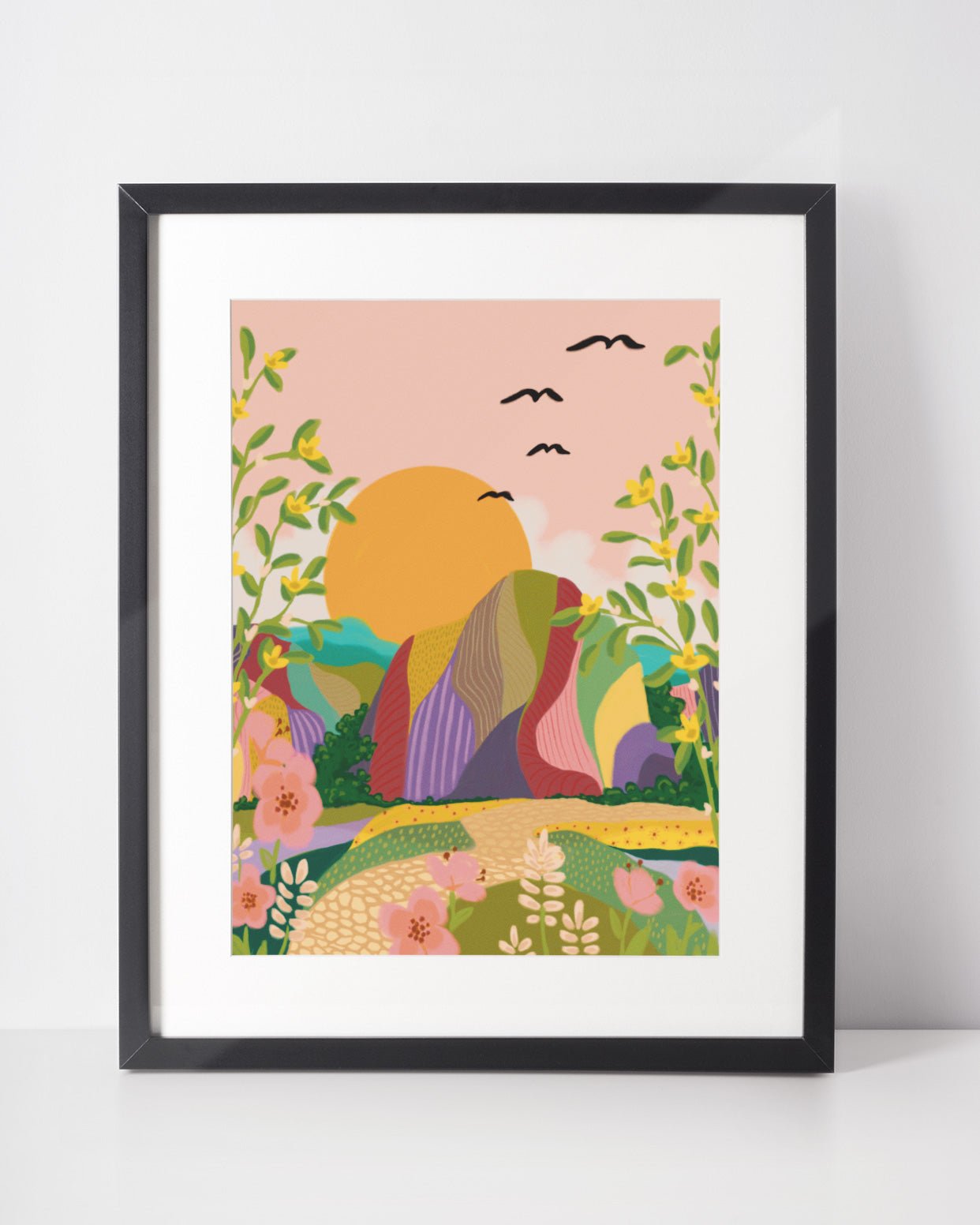Sunset over color mountain - Sofia Jnson - Usuals