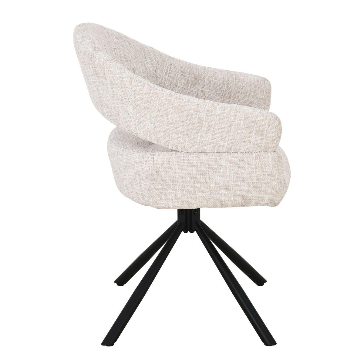 Clover drejestol i beige chenille