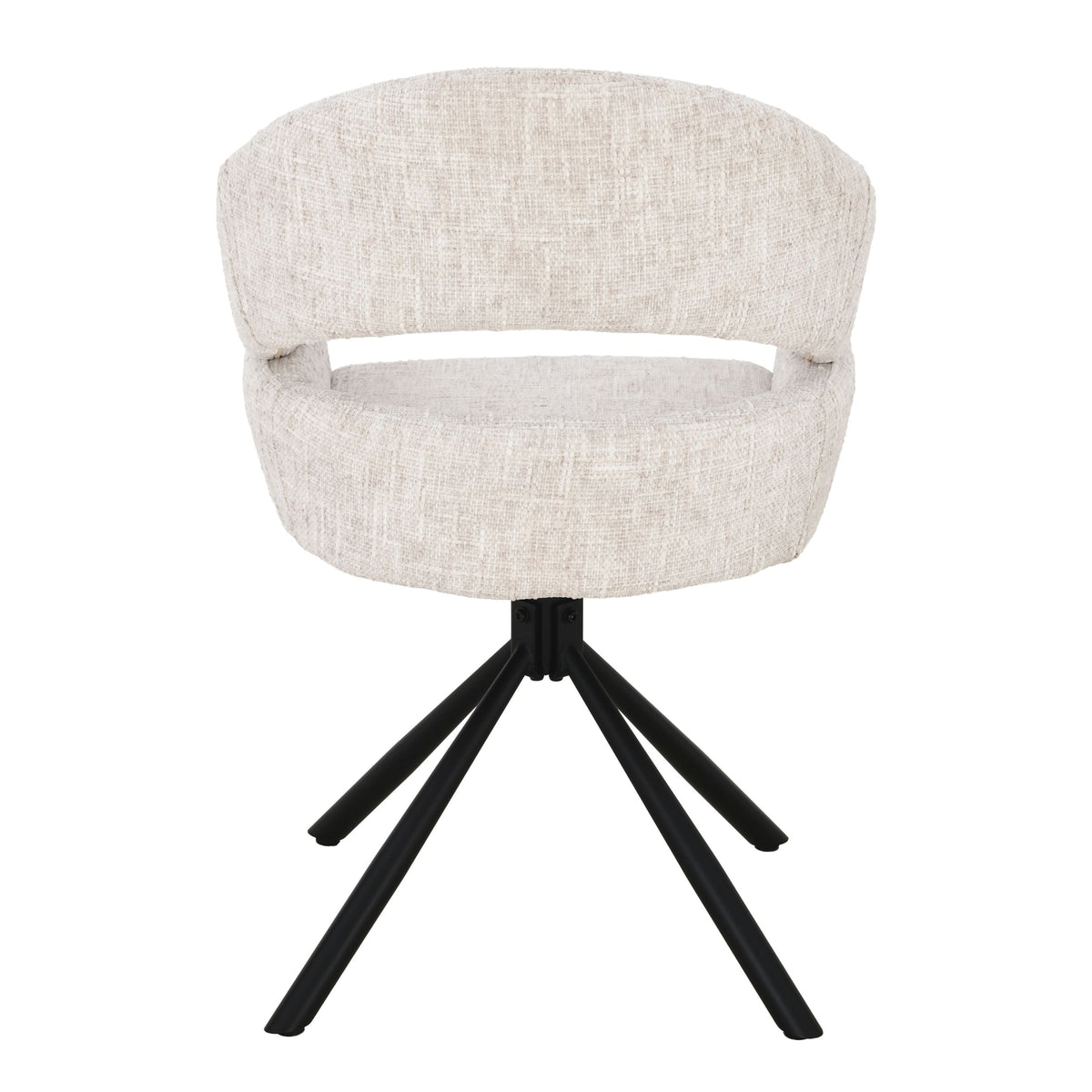 Clover drejestol i beige chenille