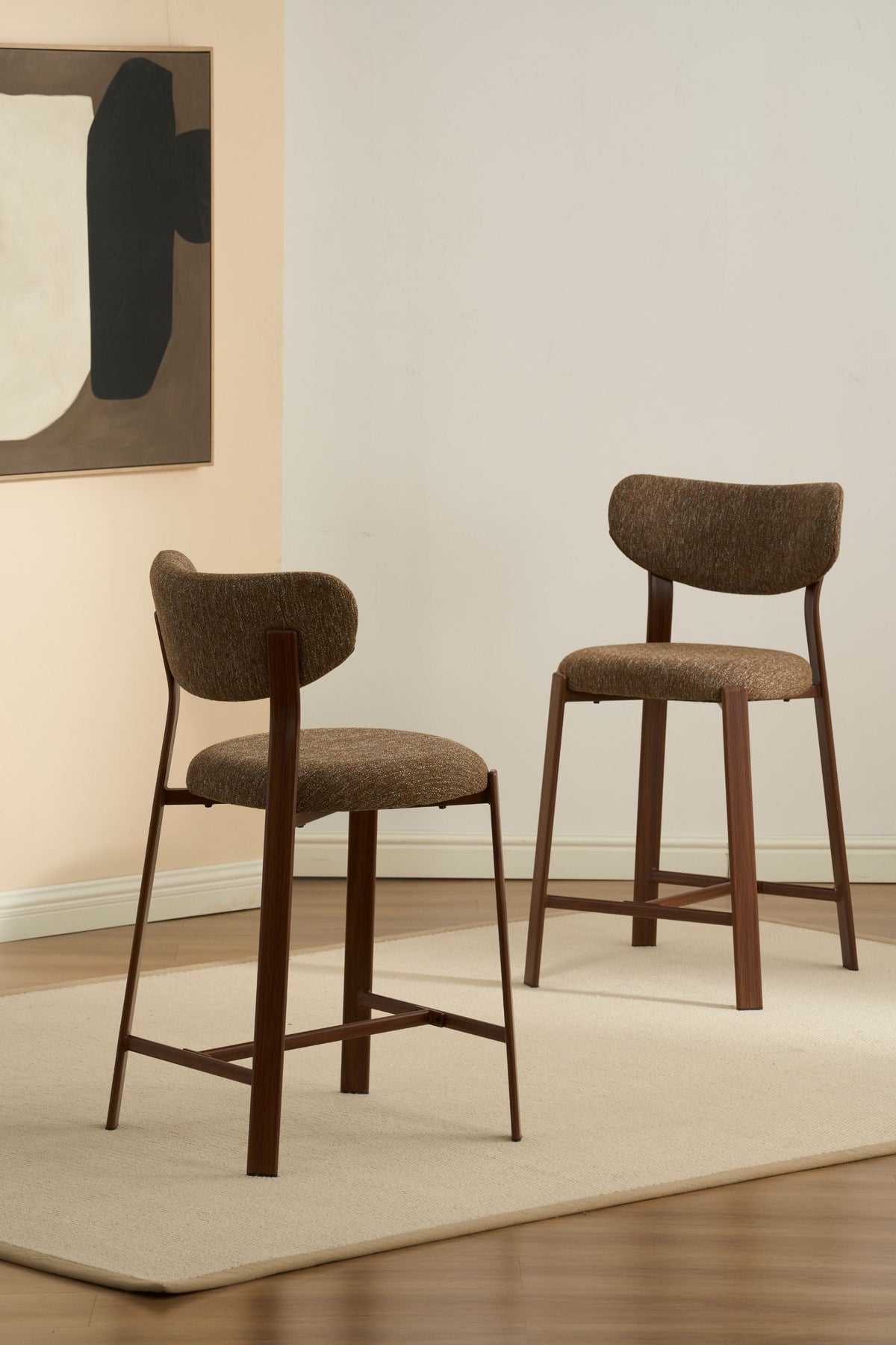 Jane Barstol - Brun - Valnød-look