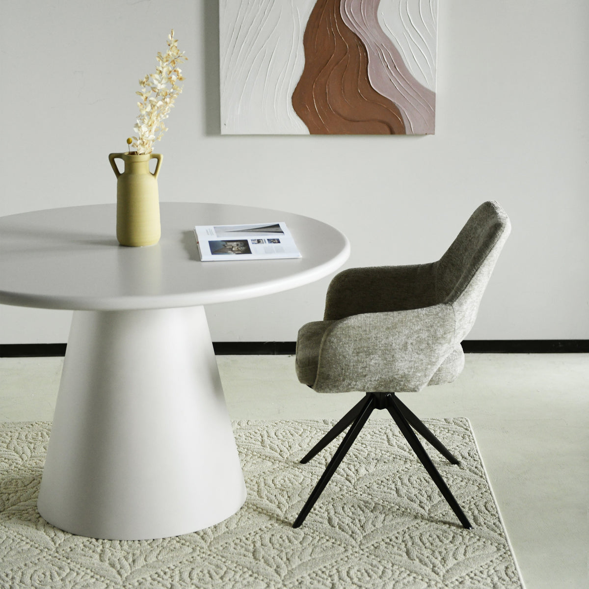 Lima rundt spisebord microcement