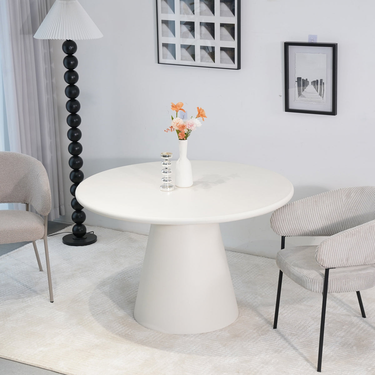 Lima rundt spisebord microcement
