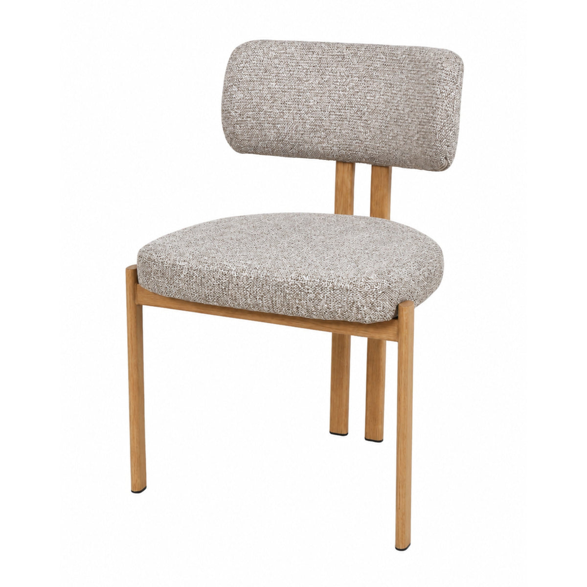 Lukka spisebordsstol taupe egetræs-look