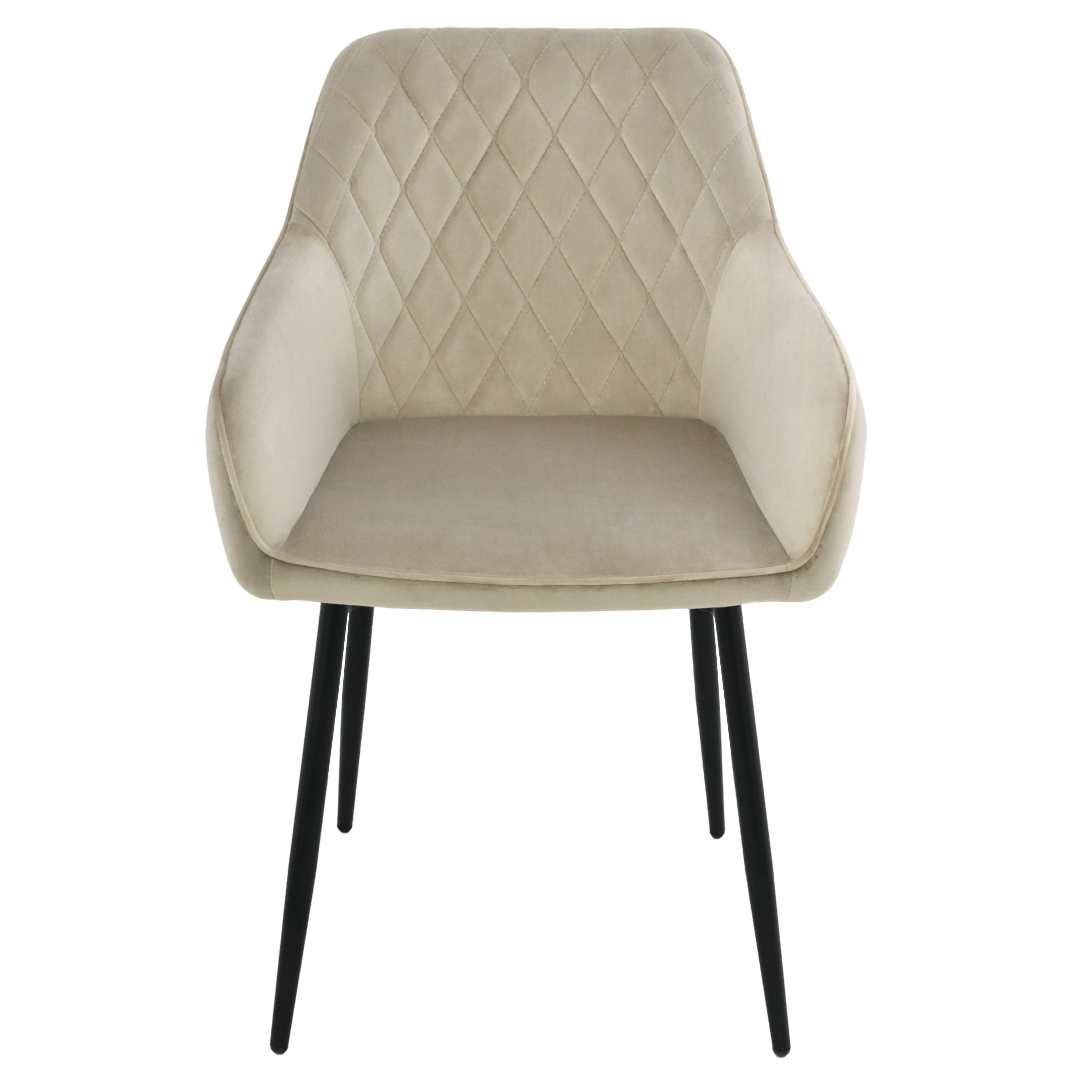 Mila Spisebordsstol - Beige Velour