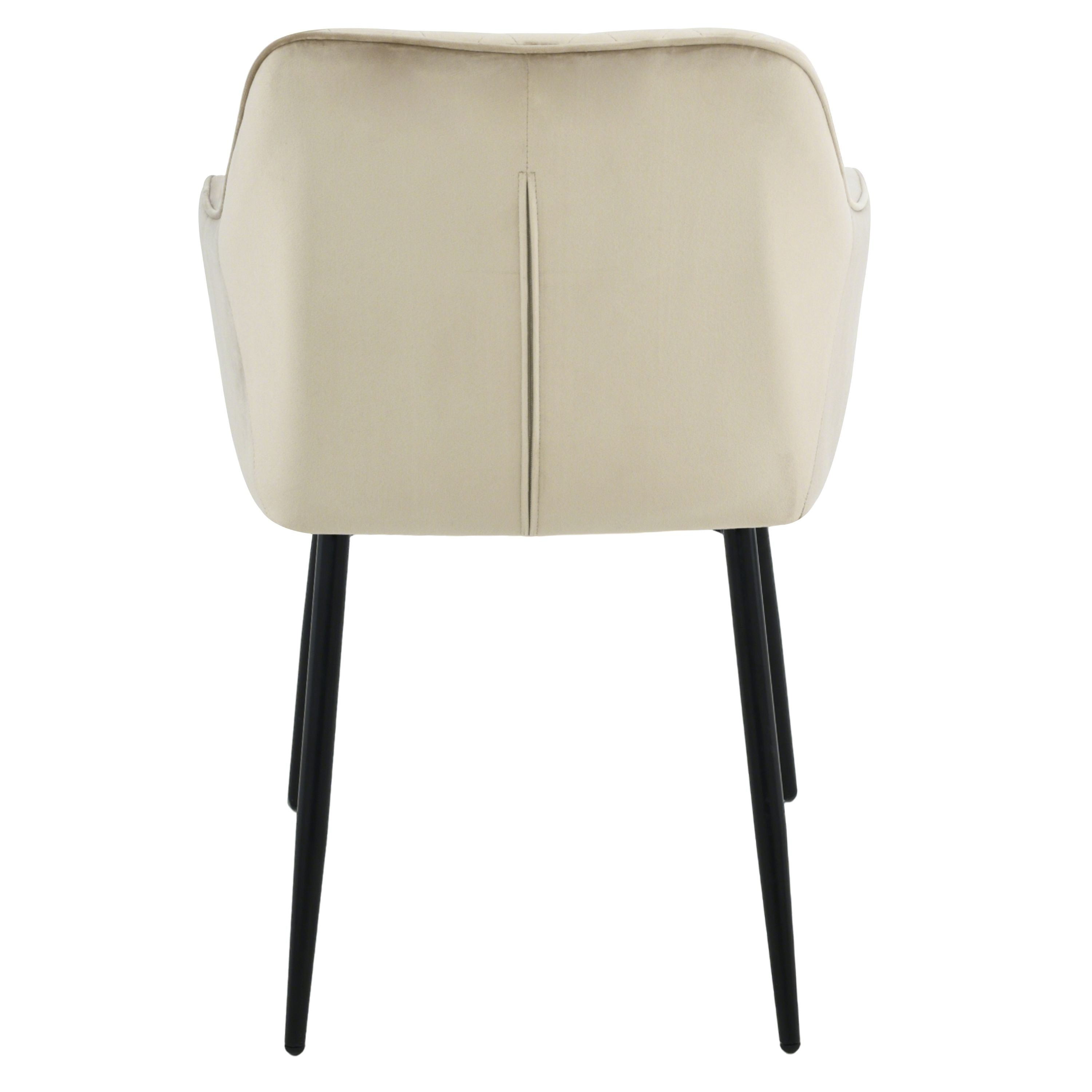 Mila Spisebordsstol - Beige Velour