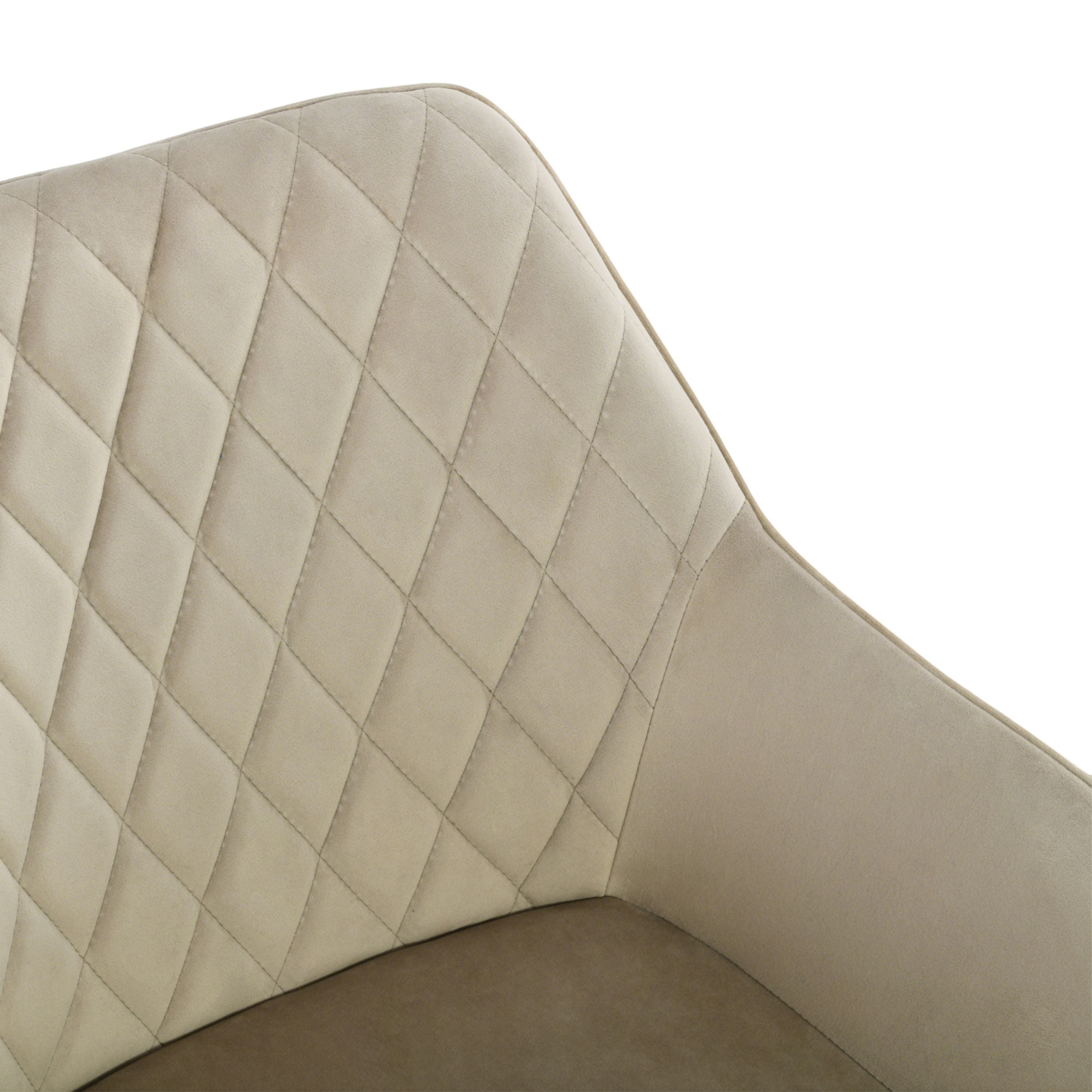 Mila Spisebordsstol - Beige Velour