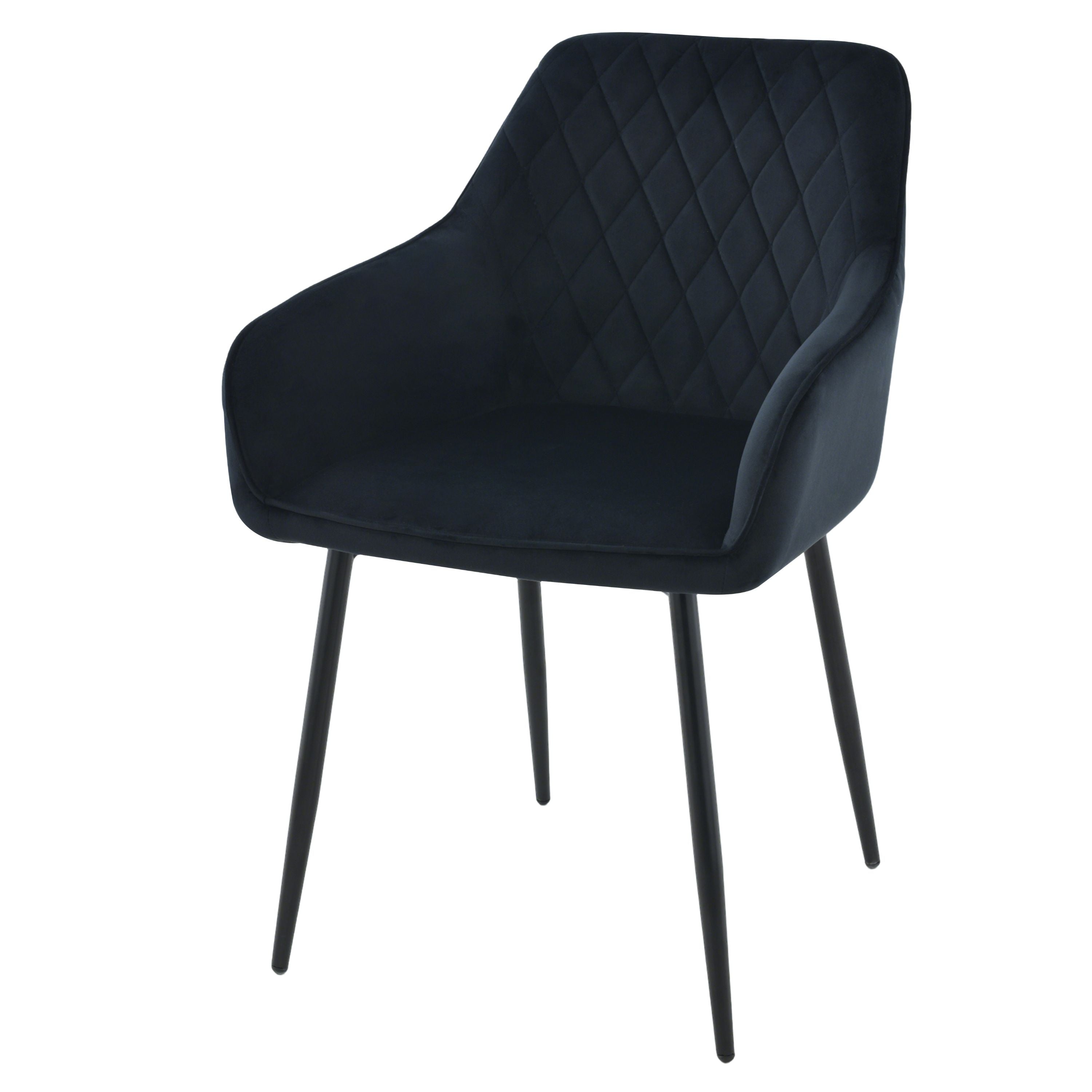 Mila Spisebordsstol - Sort Velour