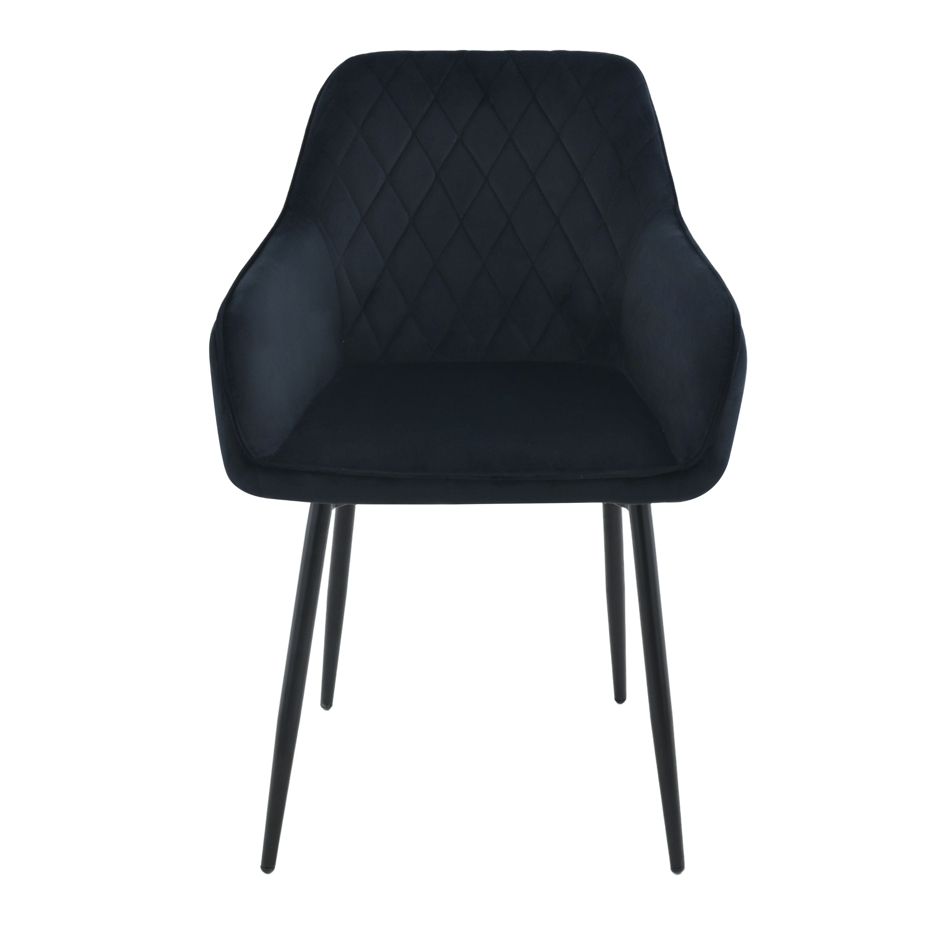 Mila Spisebordsstol - Sort Velour