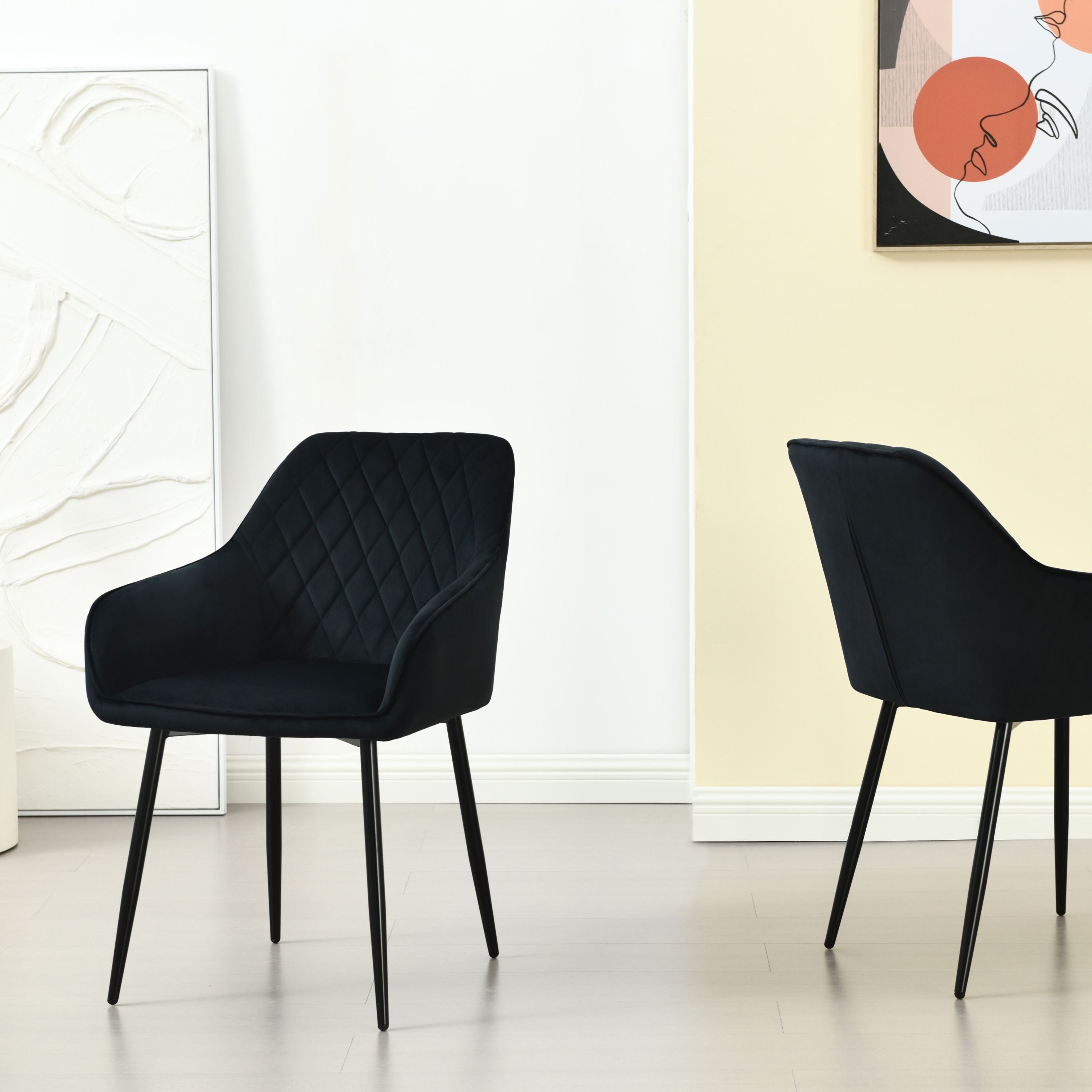 Mila Spisebordsstol - Sort Velour