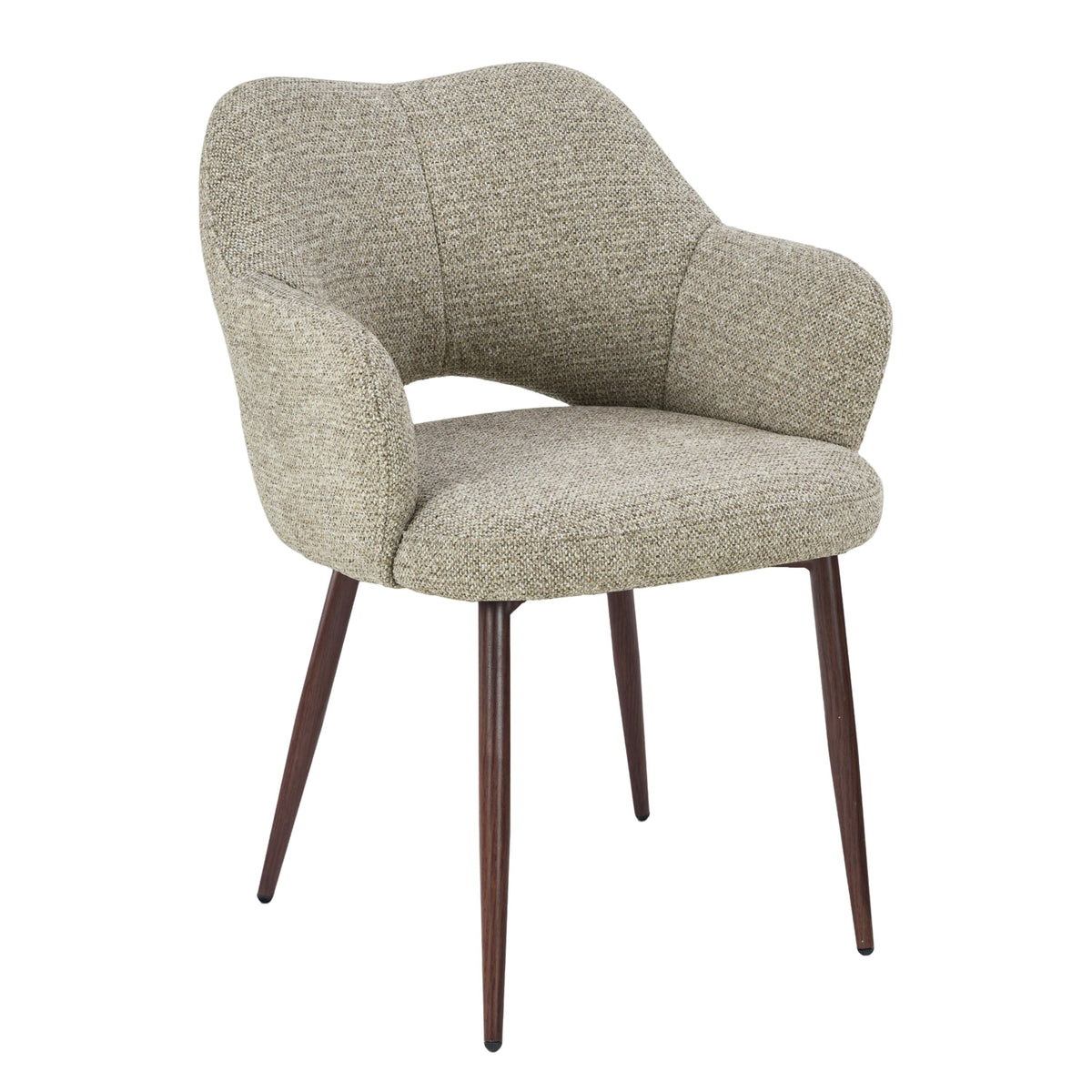 Robbie spisebordsstol beige valnød-look