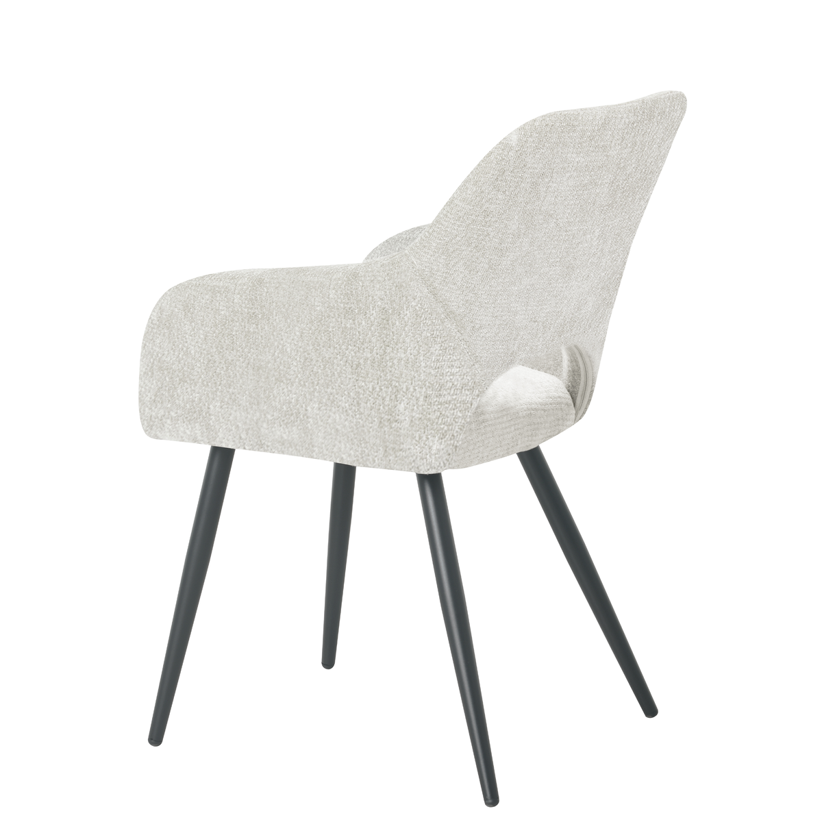Jesper spisebordsstol i off-white chenille